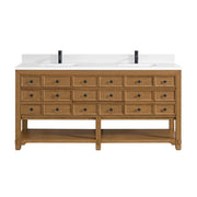 James Martin Malibu 72" Double Vanity in Amber Birch with 3cm Countertop
