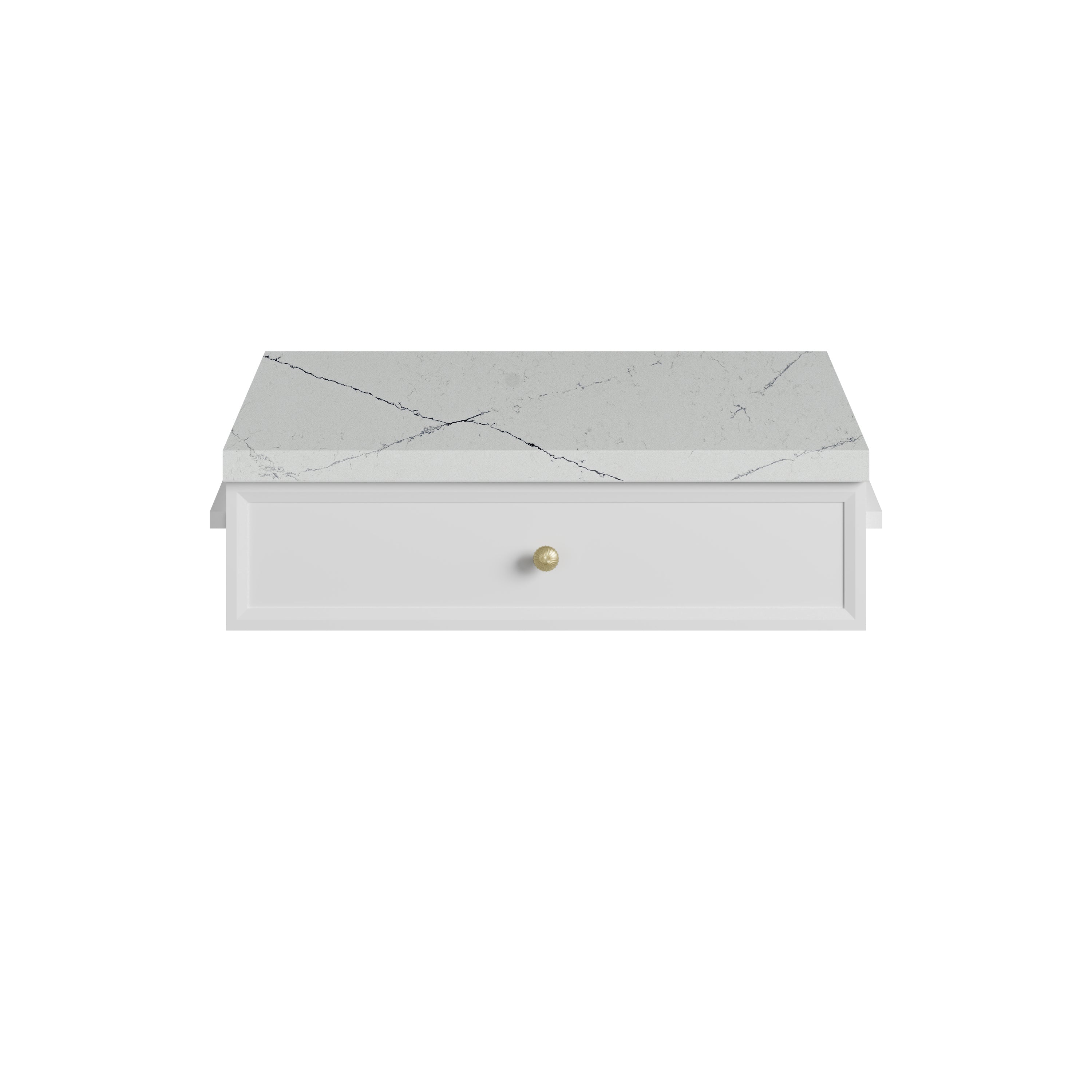 James Martin Bellshire 24" Drawer Unit in Bright White with 3cm Countertop