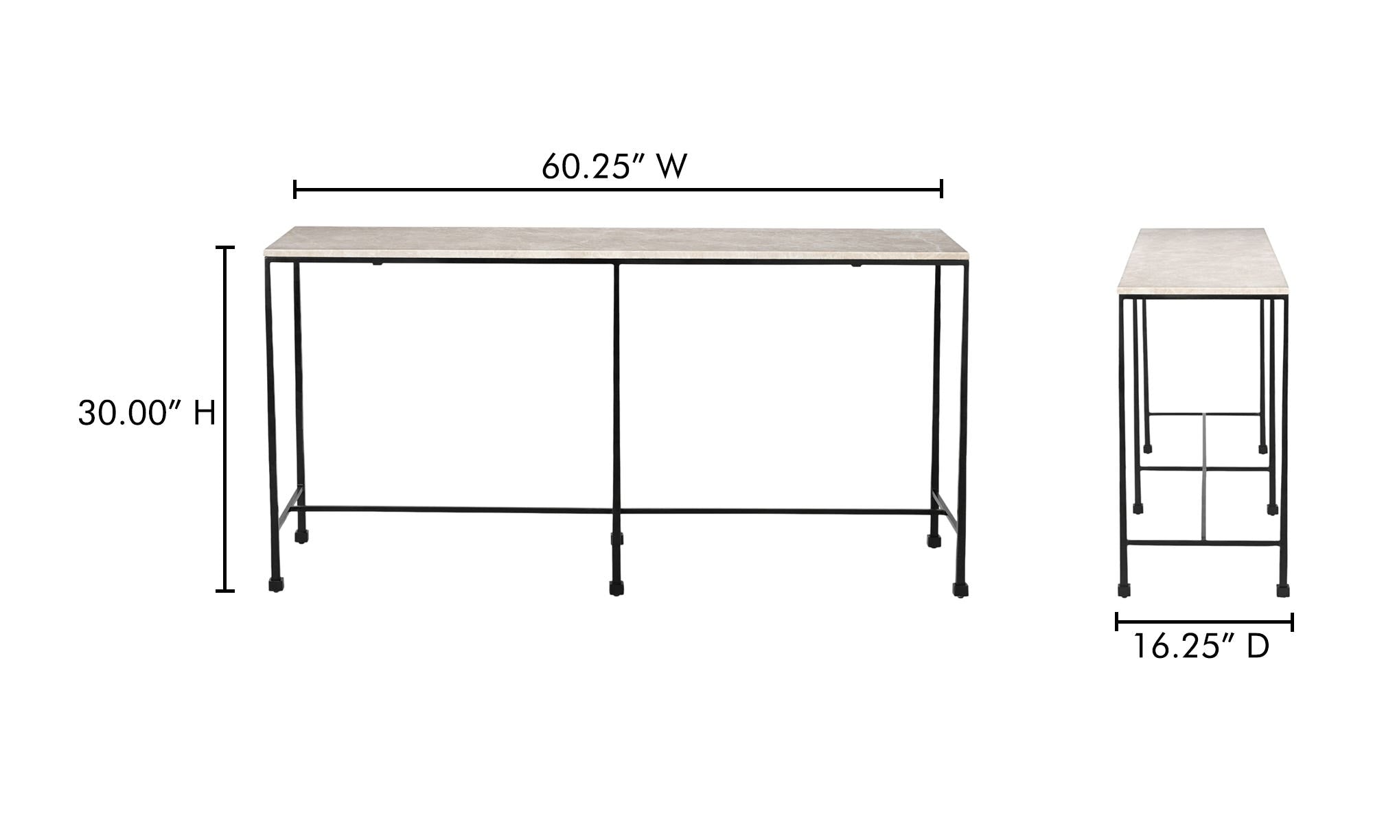 Moes River Console Table Botticino Marble QJ-1023