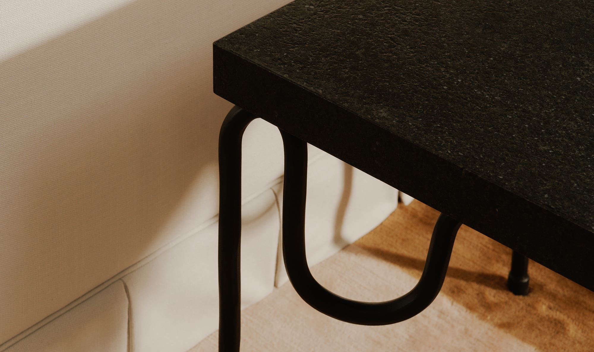 Moes Getty Side Table Black Granite QJ-1025