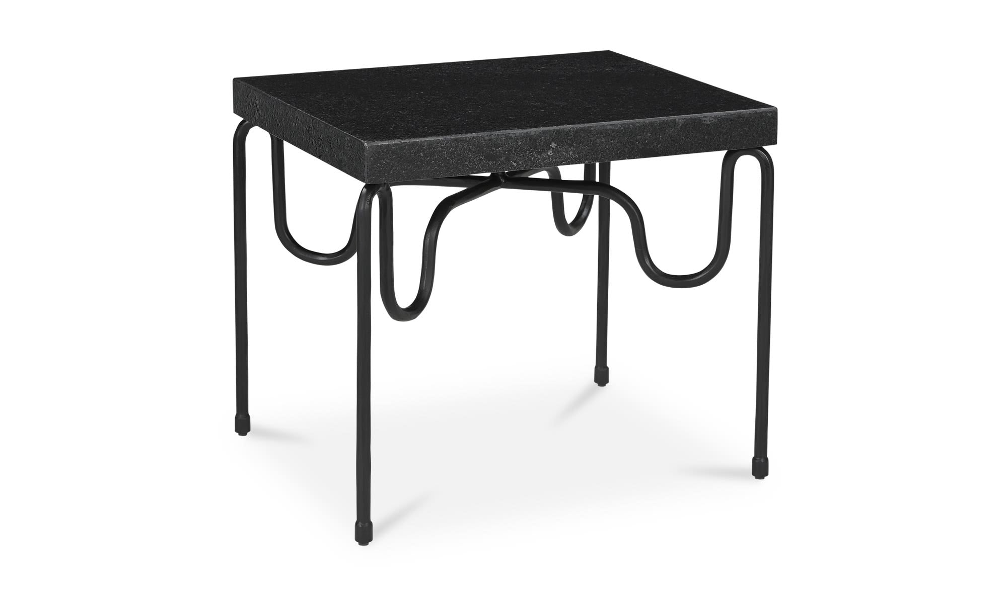 Moes Getty Side Table Black Granite QJ-1025