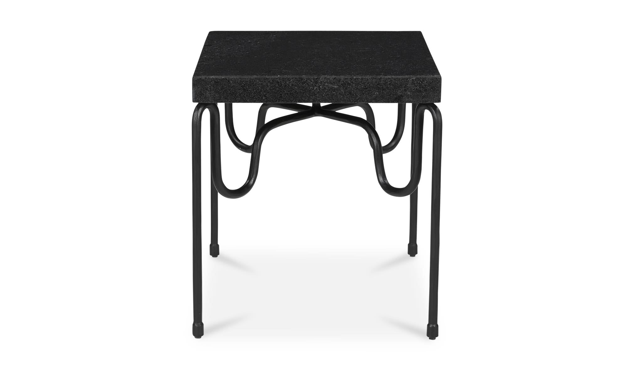 Moes Getty Side Table Black Granite QJ-1025