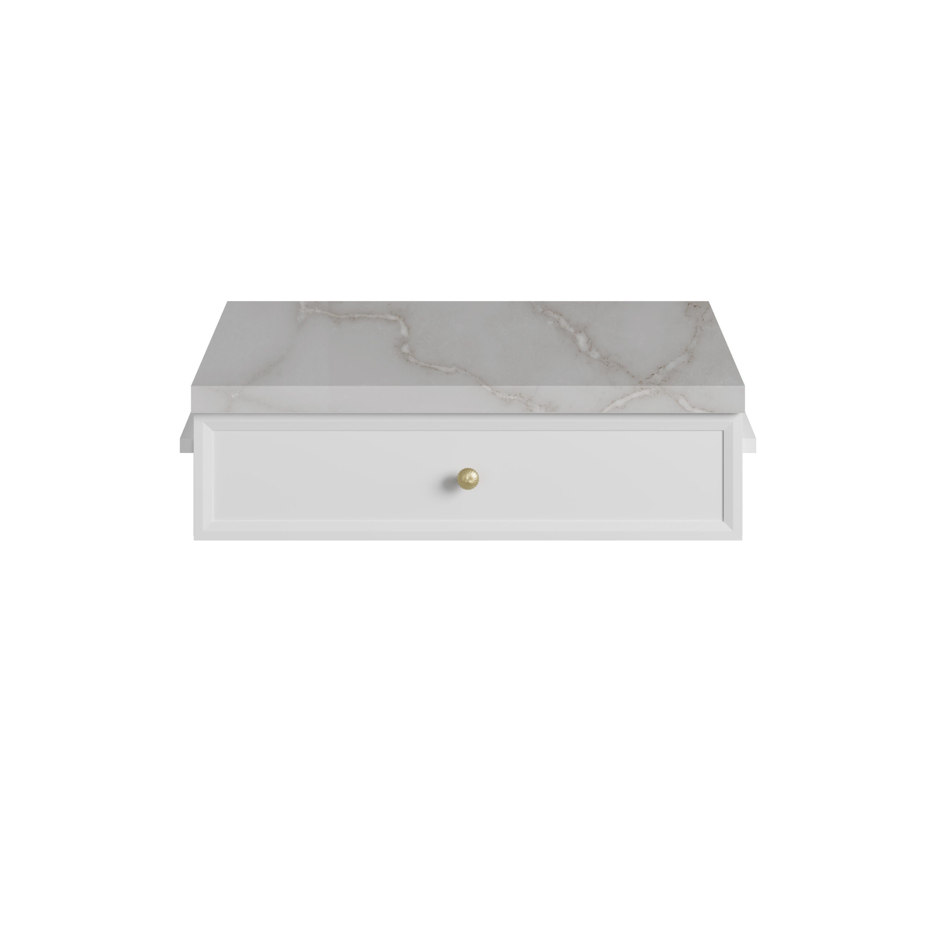 James Martin Bellshire 24" Drawer Unit in Bright White with 3cm Countertop