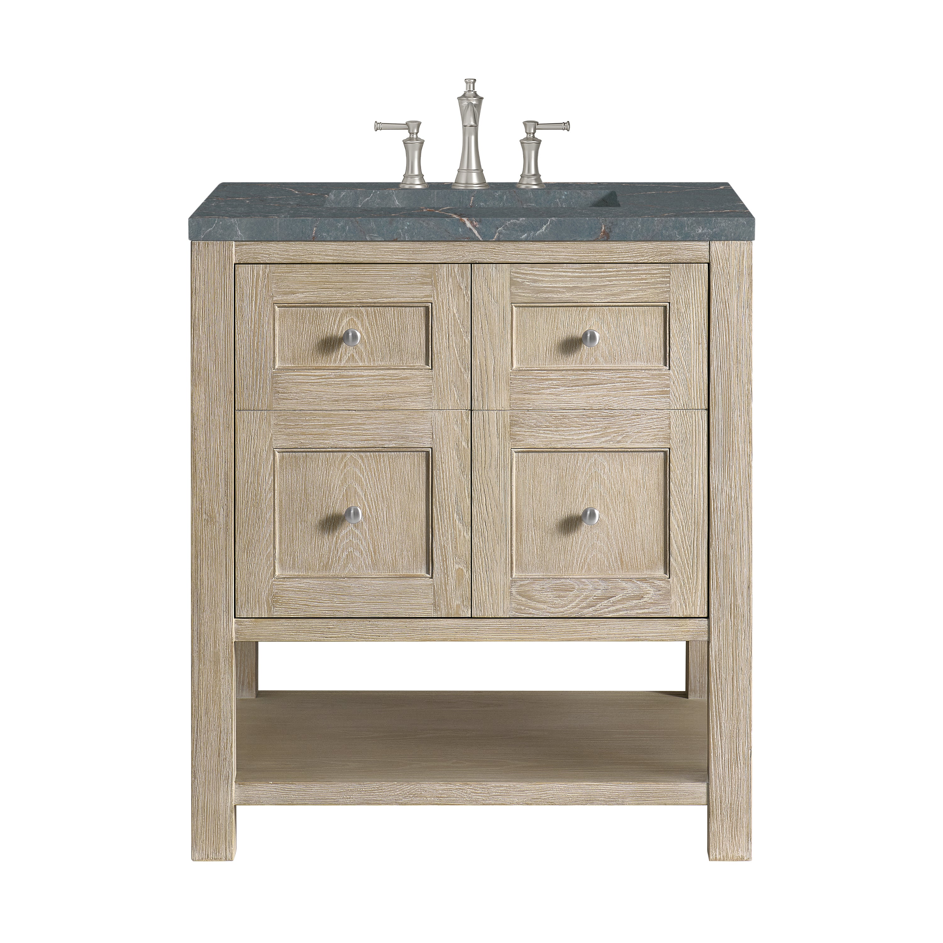 James Martin Breckenridge 30" Single Vanity in Whitewashed Oak with 3cm Countertop