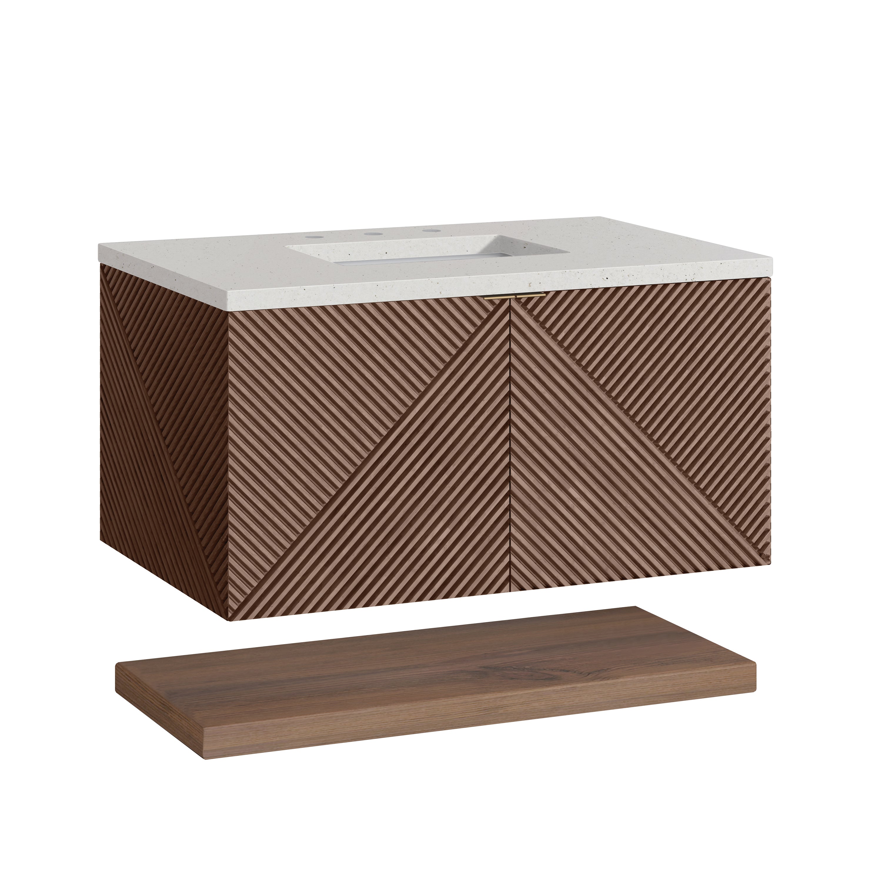 James Martin Marcello 36" Single Vanity in Chestnut with 3cm Countertop