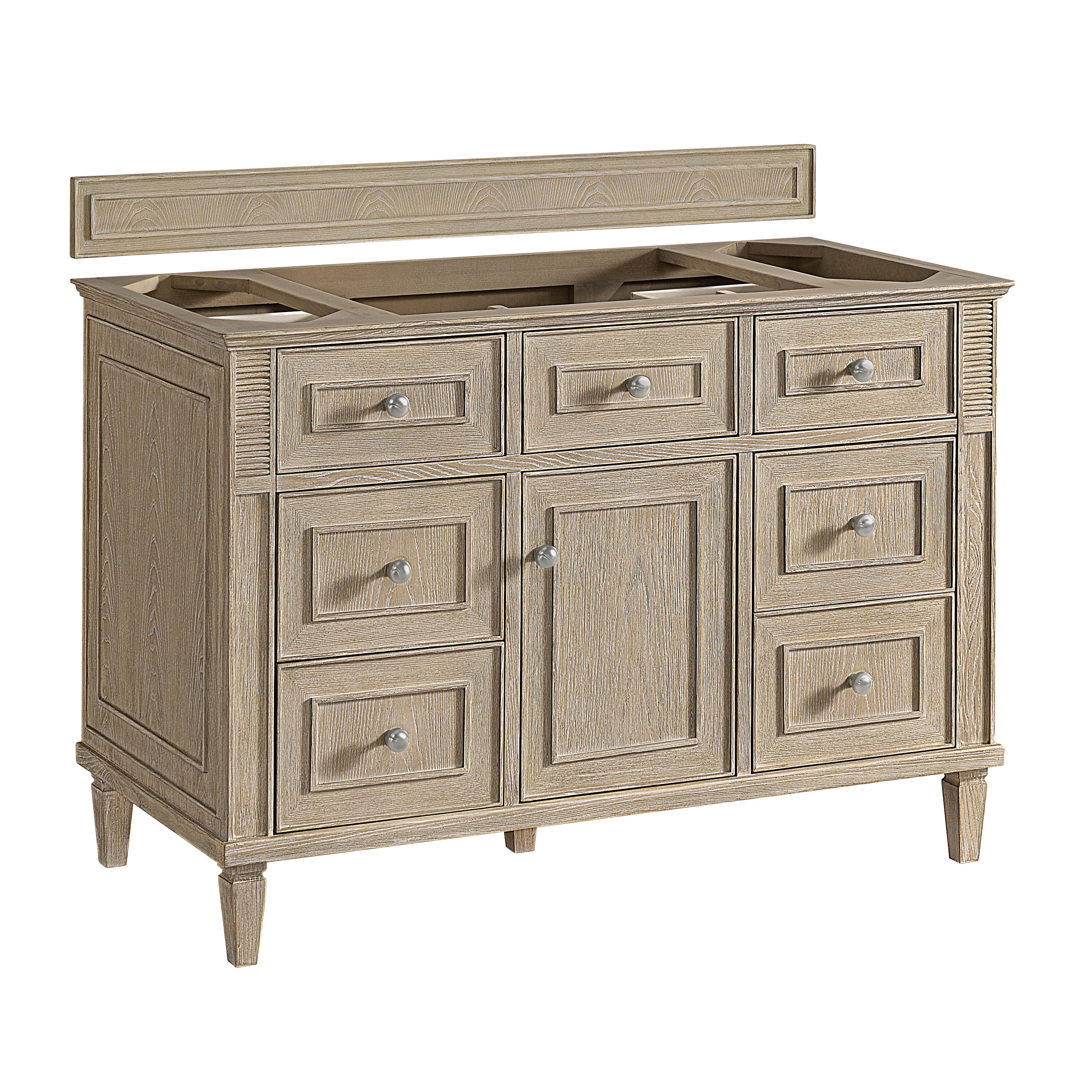 James Martin Lorelai 48" Single Vanity in Whitewashed Oak with 3cm Countertop and FreePower Wireless Charger