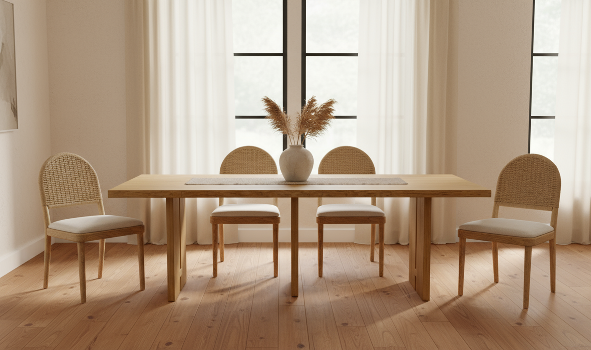 Moes Tessa Dining Table Natural QM-1009