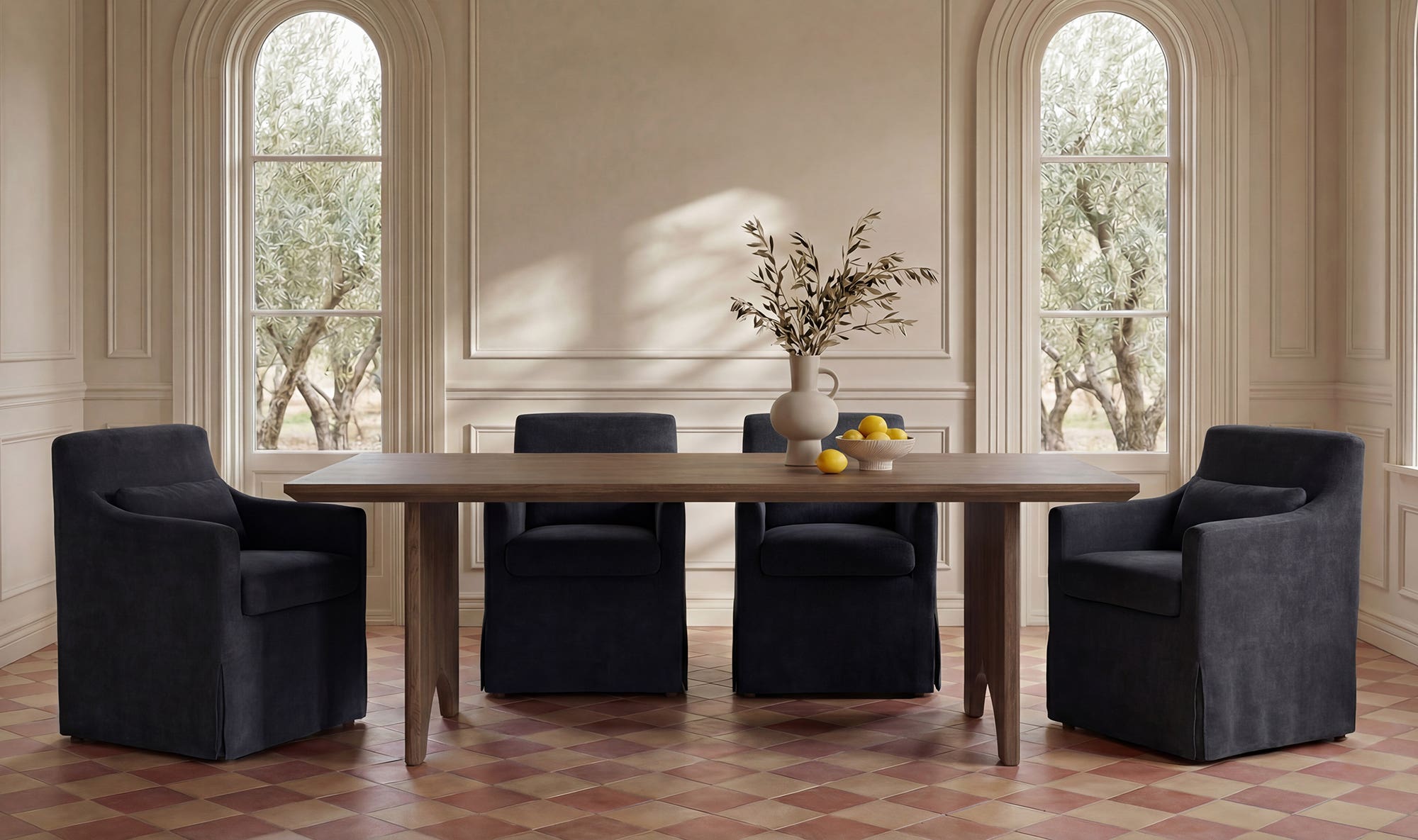Moes Lake Dining Table Brown QM-1015