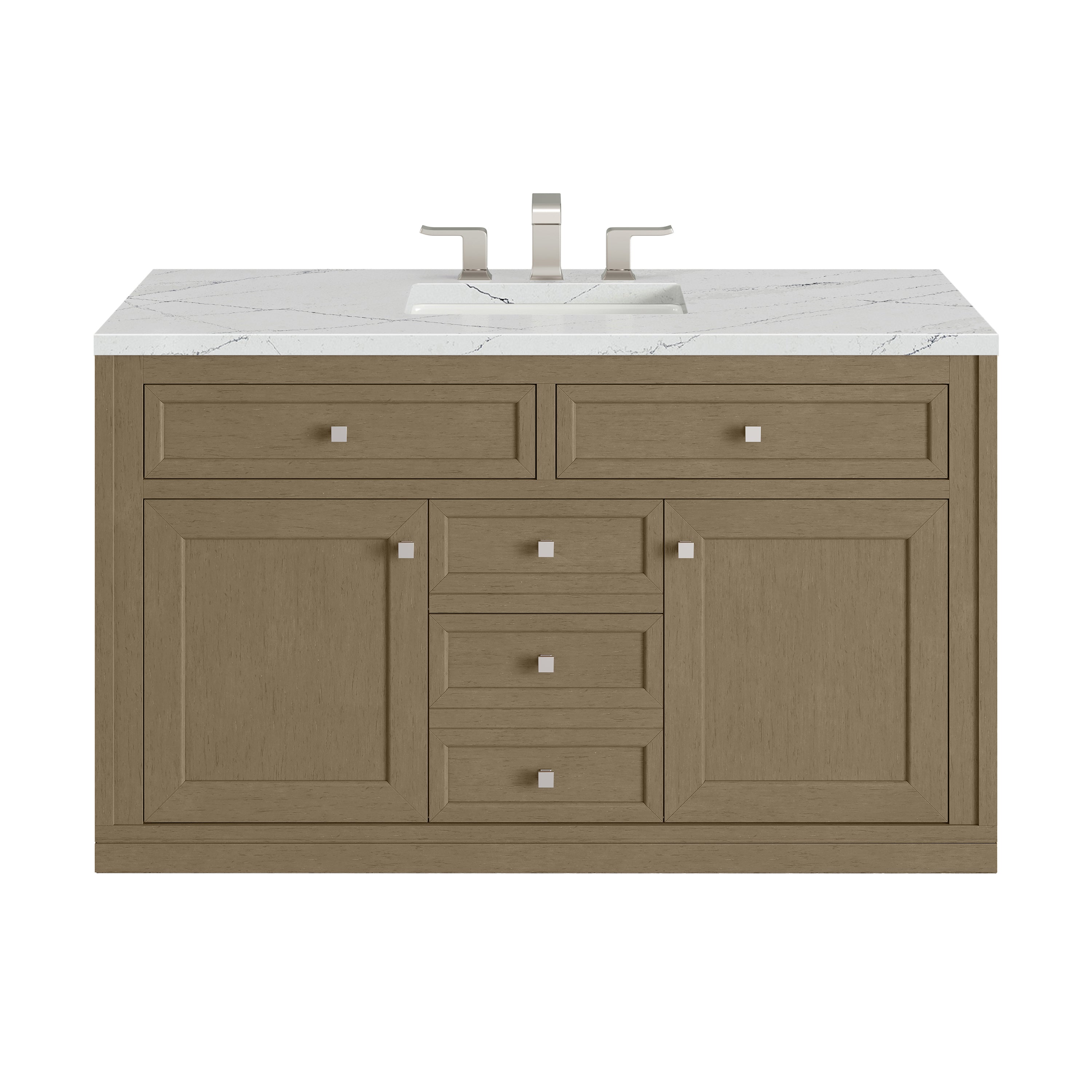 James Martin Chicago 48" Single Vanity in Walnut Whisper with 3cm Countertop