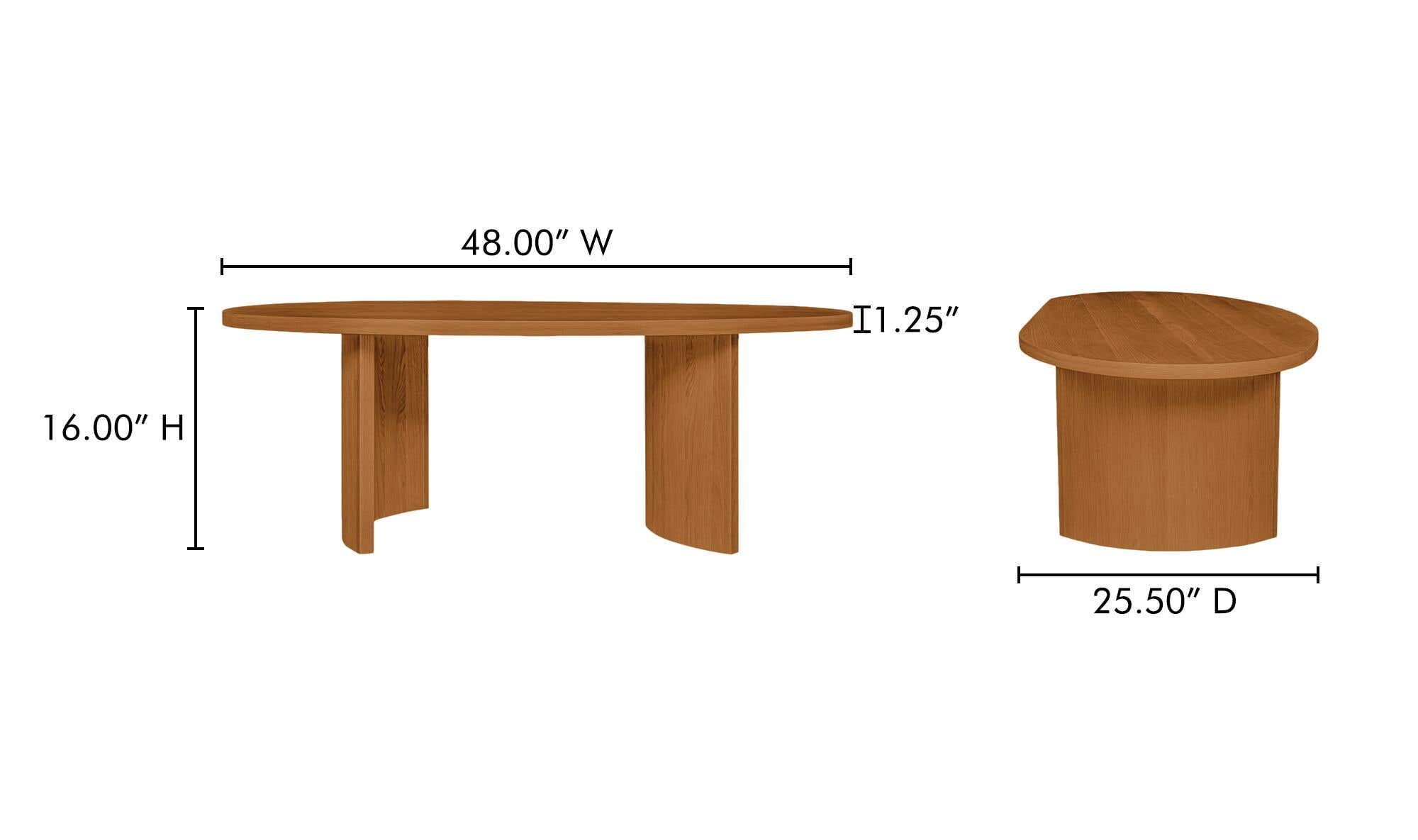 Moes Louise Coffee Table Natural QO-1009