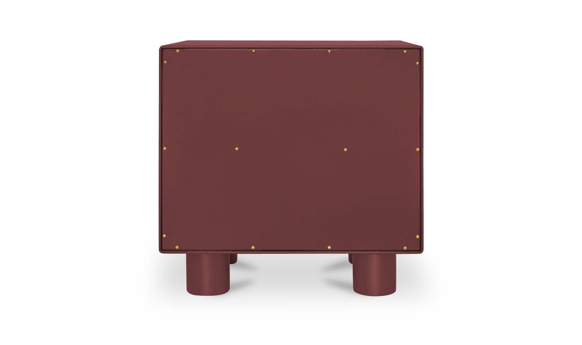 Moes Jolene Nightstand Deep Red QO-1013