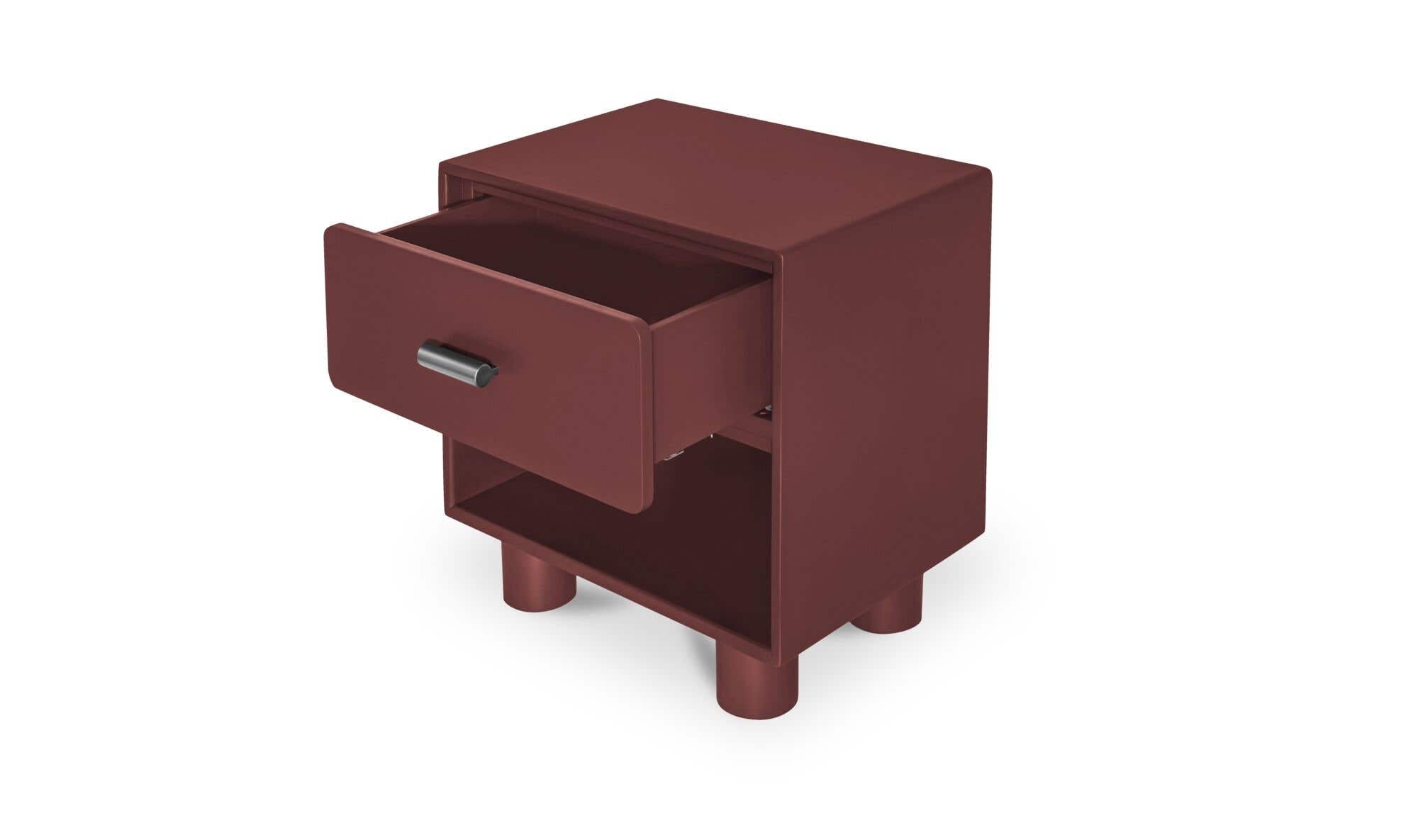 Moes Jolene Nightstand Deep Red QO-1013