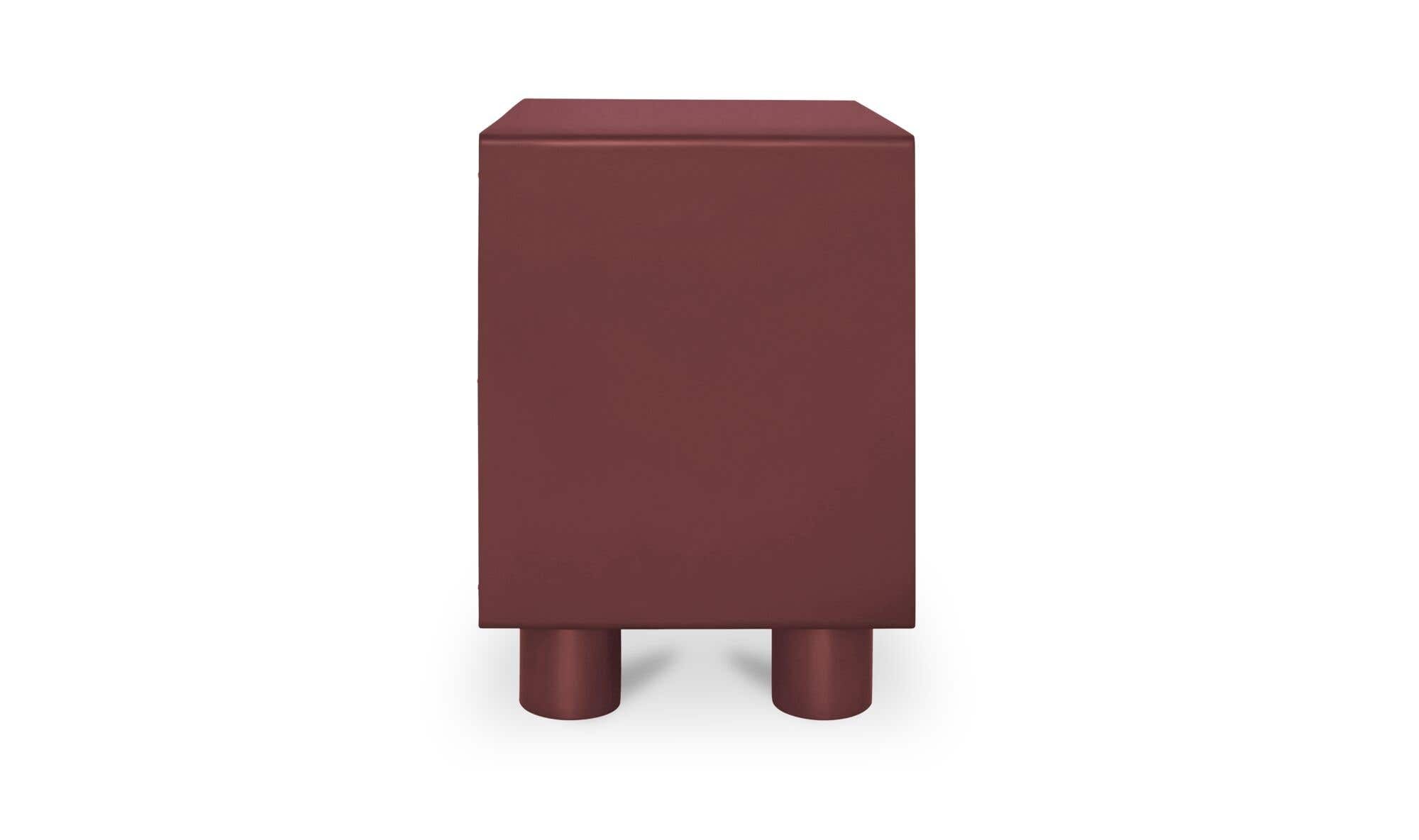 Moes Jolene Nightstand Deep Red QO-1013
