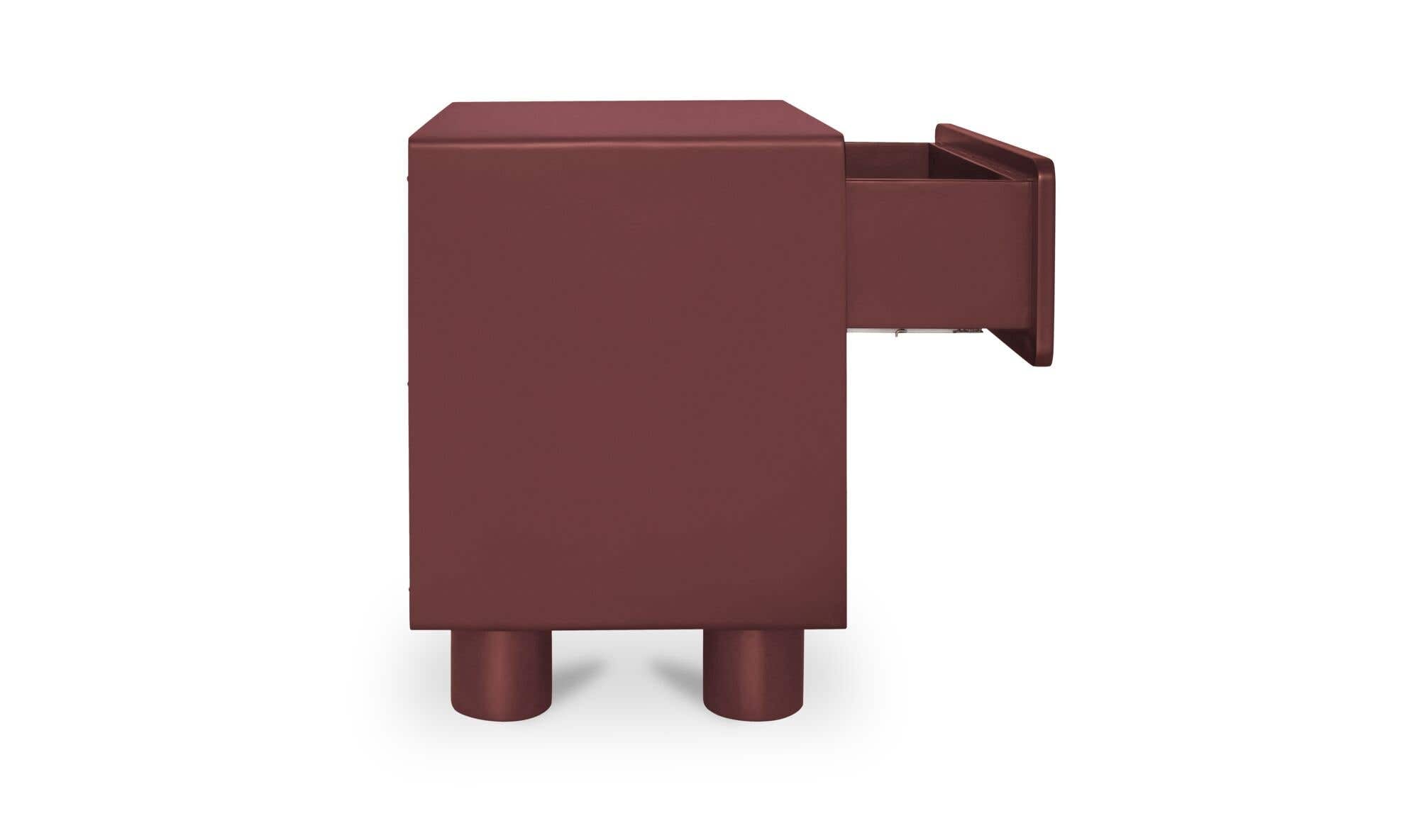 Moes Jolene Nightstand Deep Red QO-1013