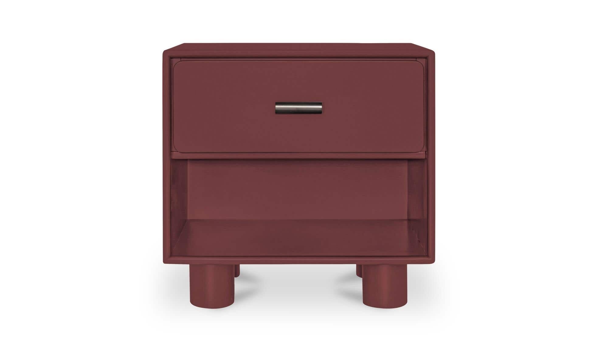 Moes Jolene Nightstand Deep Red QO-1013