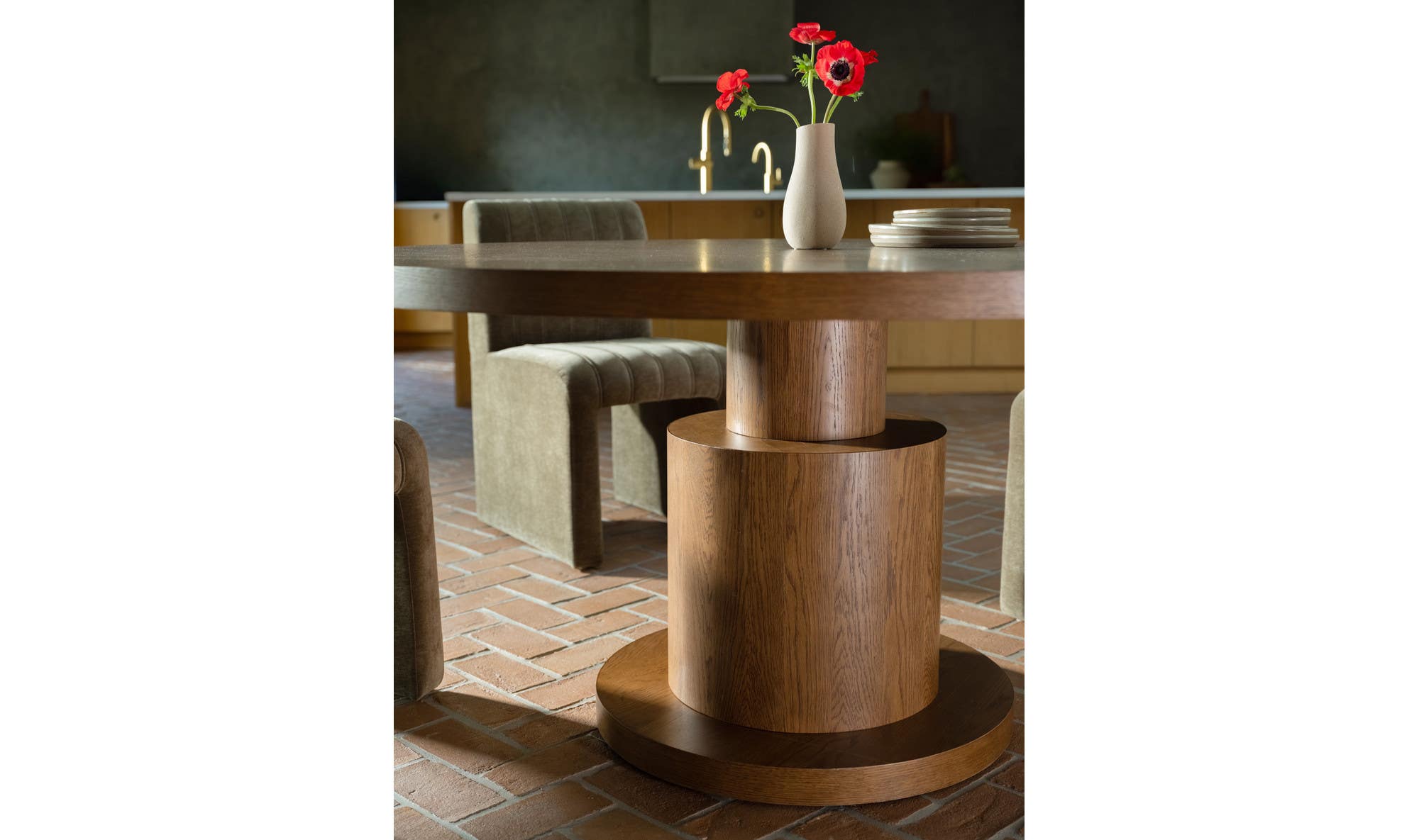 Moes Clayton Dining Table Brown QO-1022