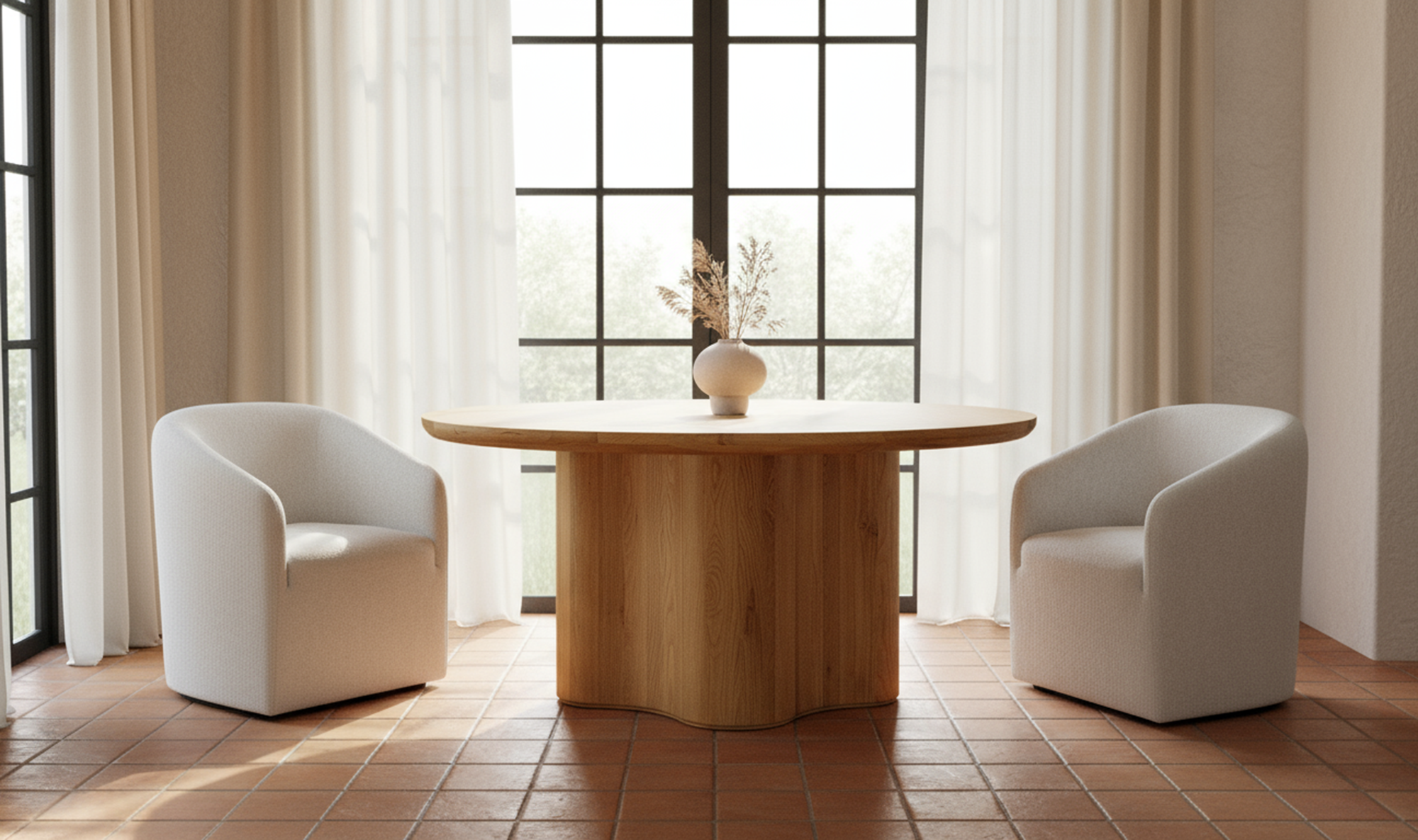 Moes Sidney Dining Table Natural QO-1027-24