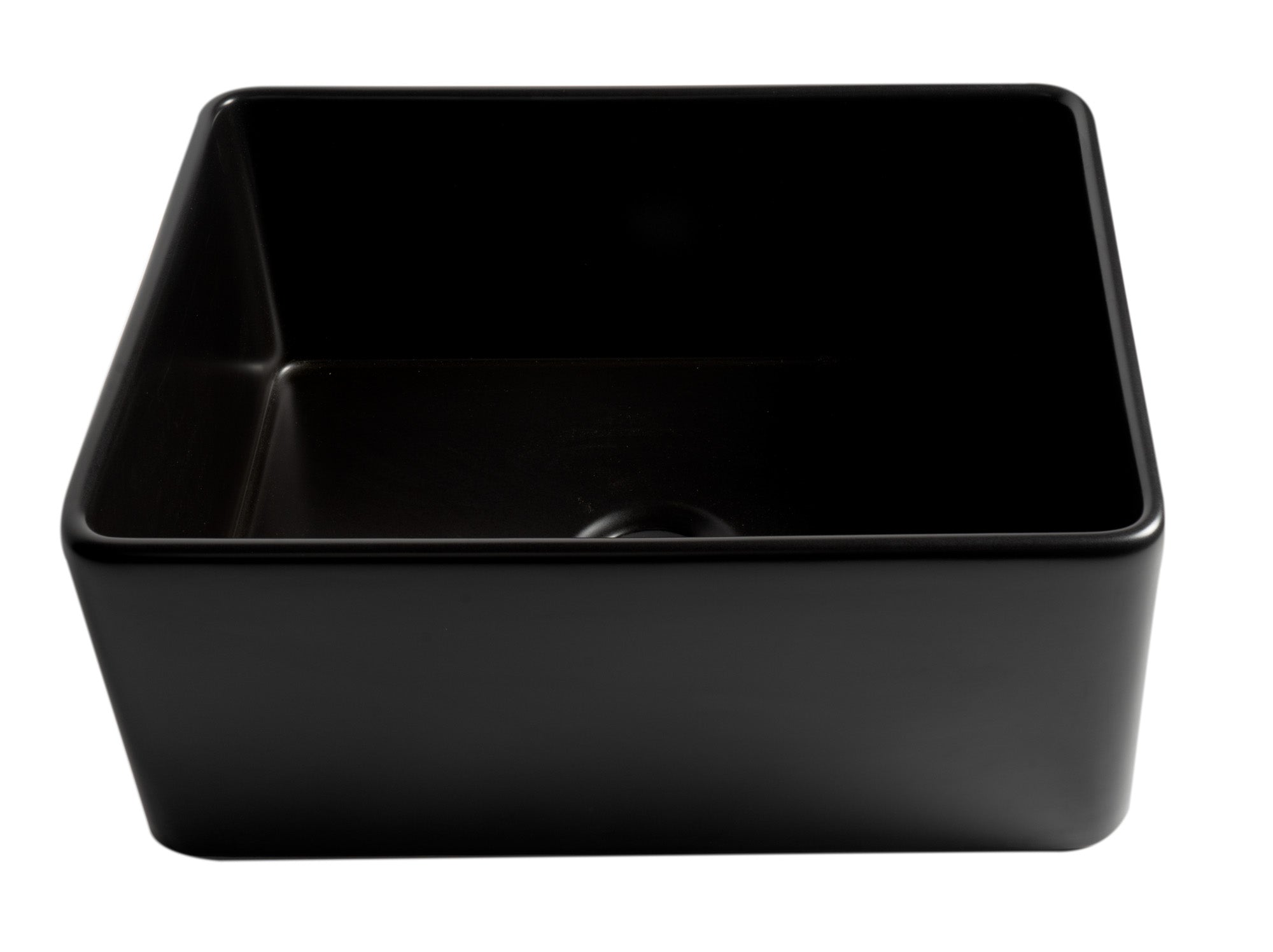 ALFI brand ABF2418 Smooth Apron 24" x 18" Single Bowl Fireclay Farm Sink
