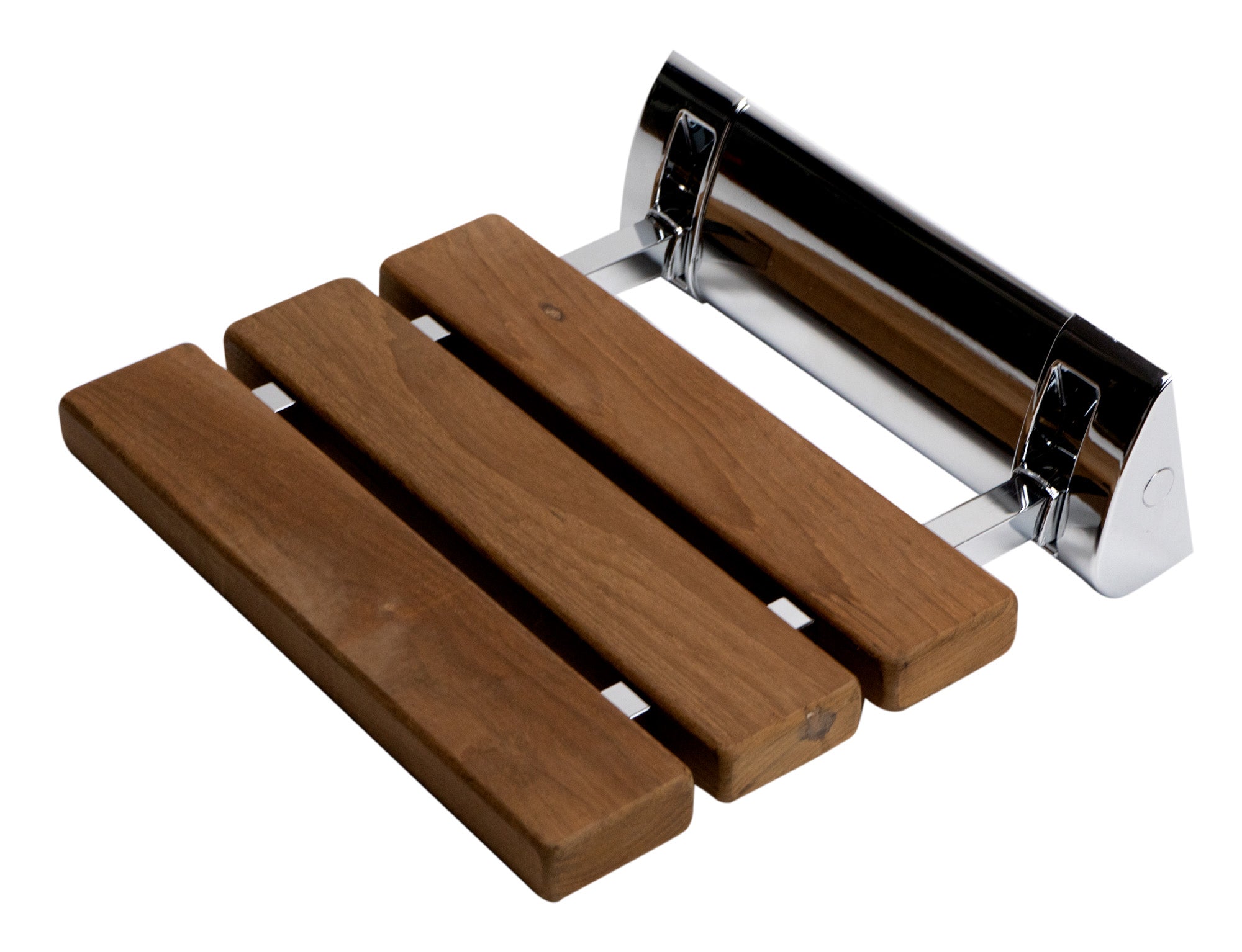 ALFI brand ABS14 14" Folding Teak Wood Wall-Mount Shower Seat Bench
