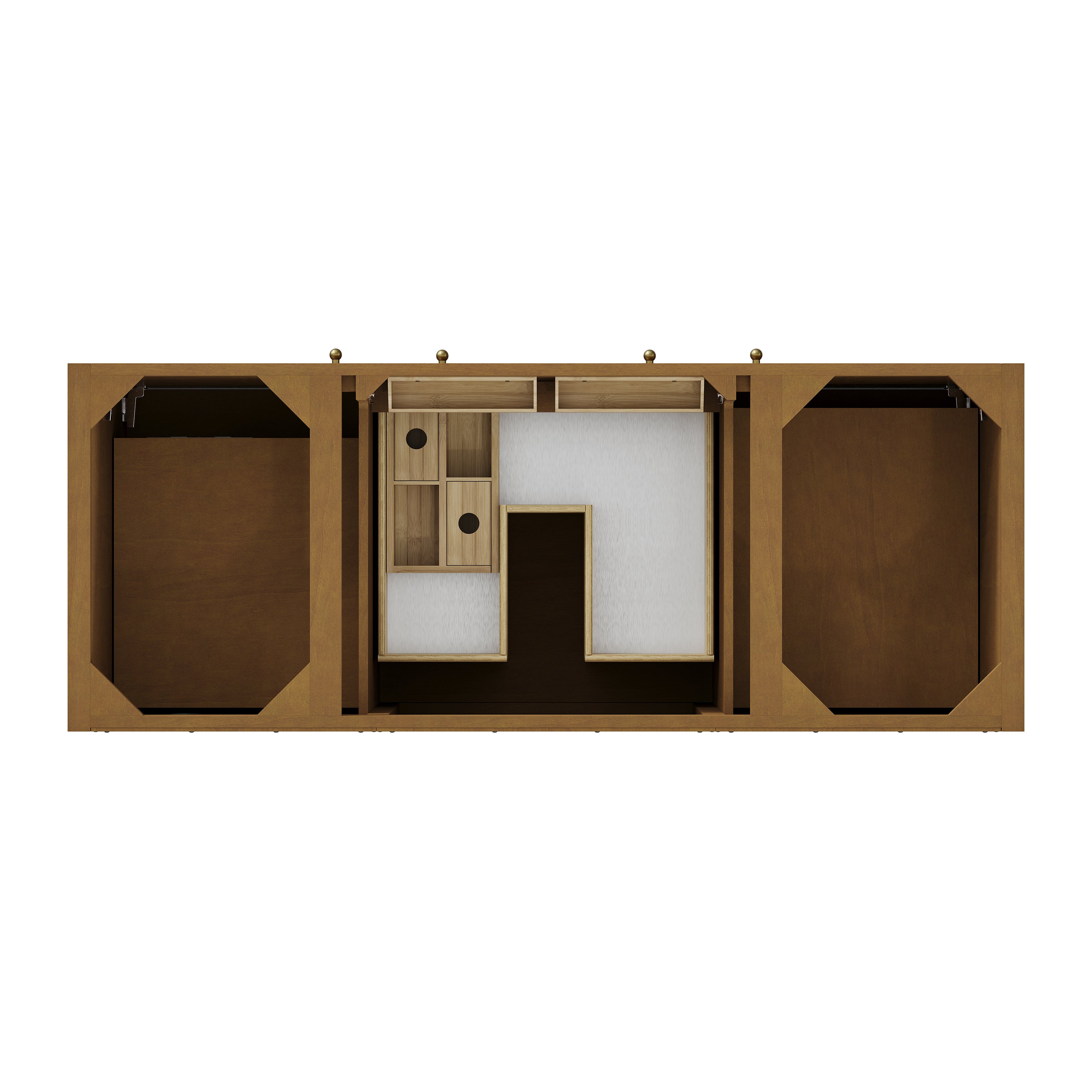 James Martin Hudson 60" Single Vanity in Honey Oak with 3cm Countertop and FreePower Wireless Charger