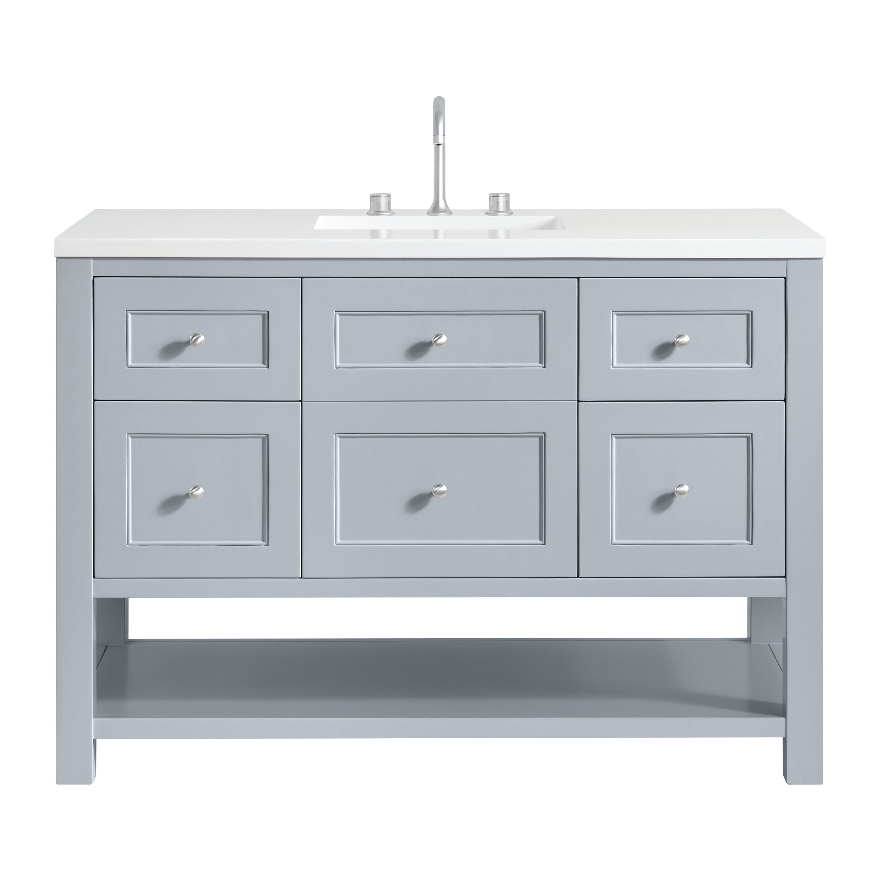 James Martin Breckenridge 48" Single Vanity in Serenity Blue with 3cm Countertop