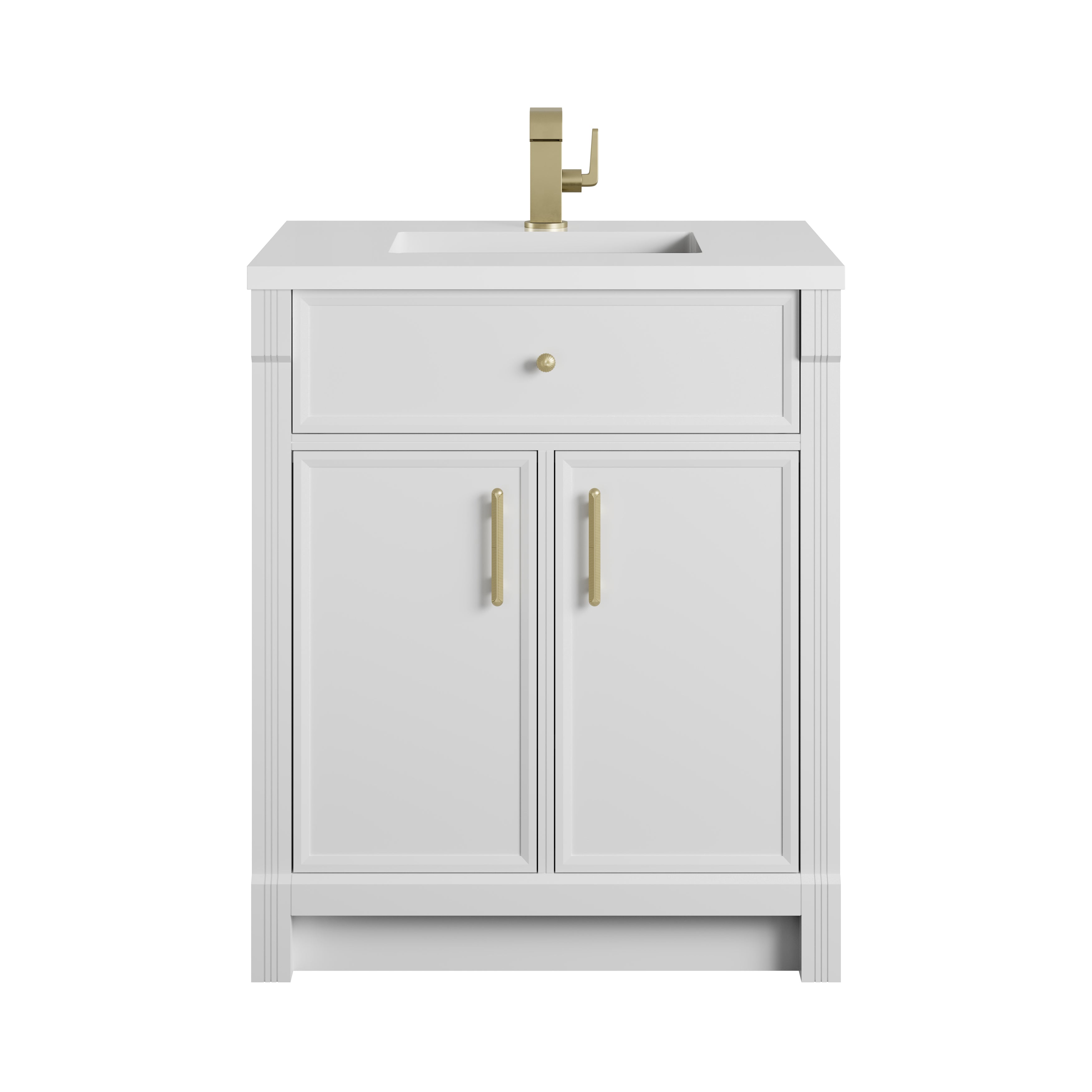 James Martin Bellshire 30" Single Vanity in Bright White with 3cm Countertop