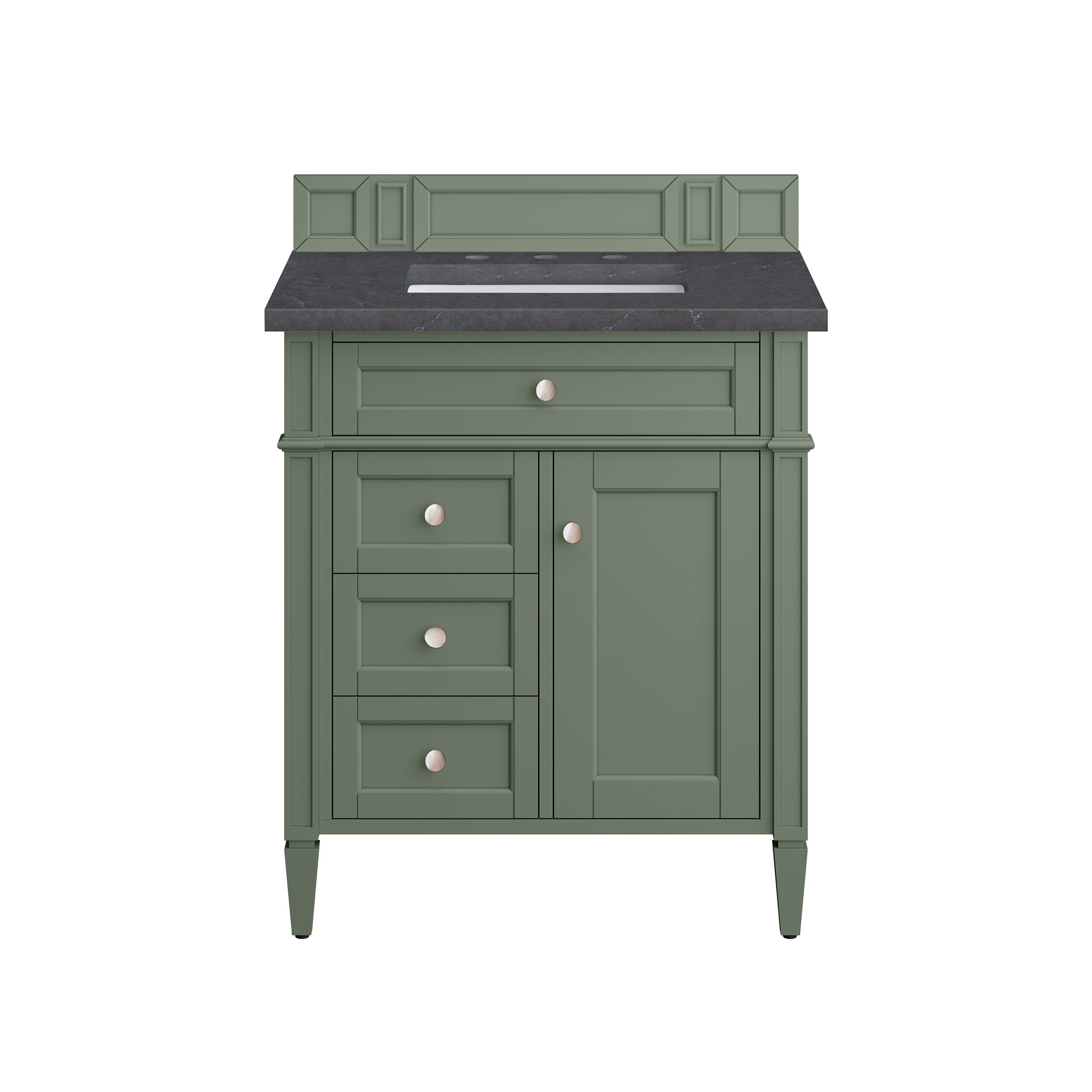 James Martin Brittany 30" Single Vanity in Smokey Celadon with 3cm Countertop