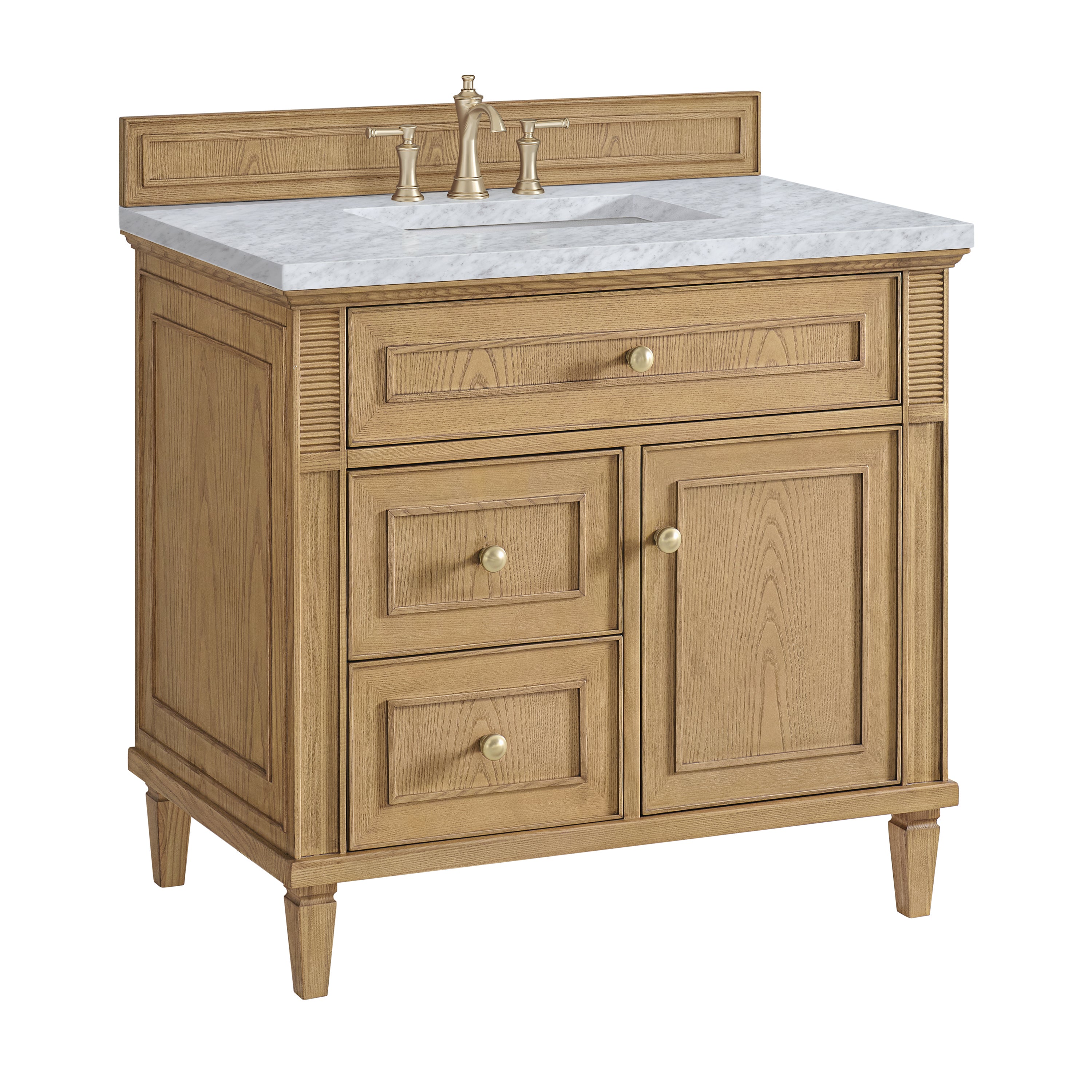 James Martin Lorelai 36" Single Vanity in Light Natural Oak with 3cm Countertop
