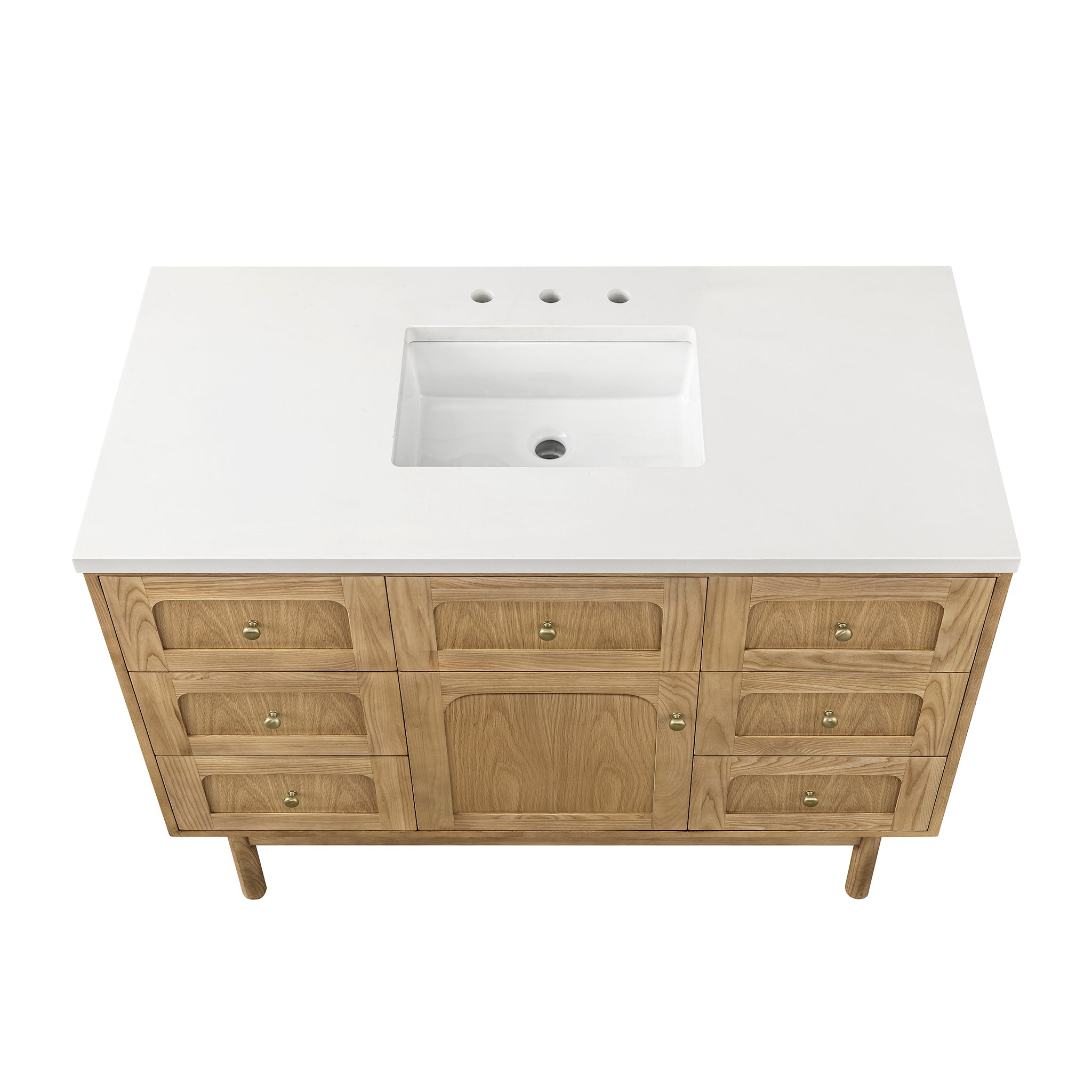 James Martin Laurent 48" Single Vanity in Light Natural Oak with 3cm Countertop