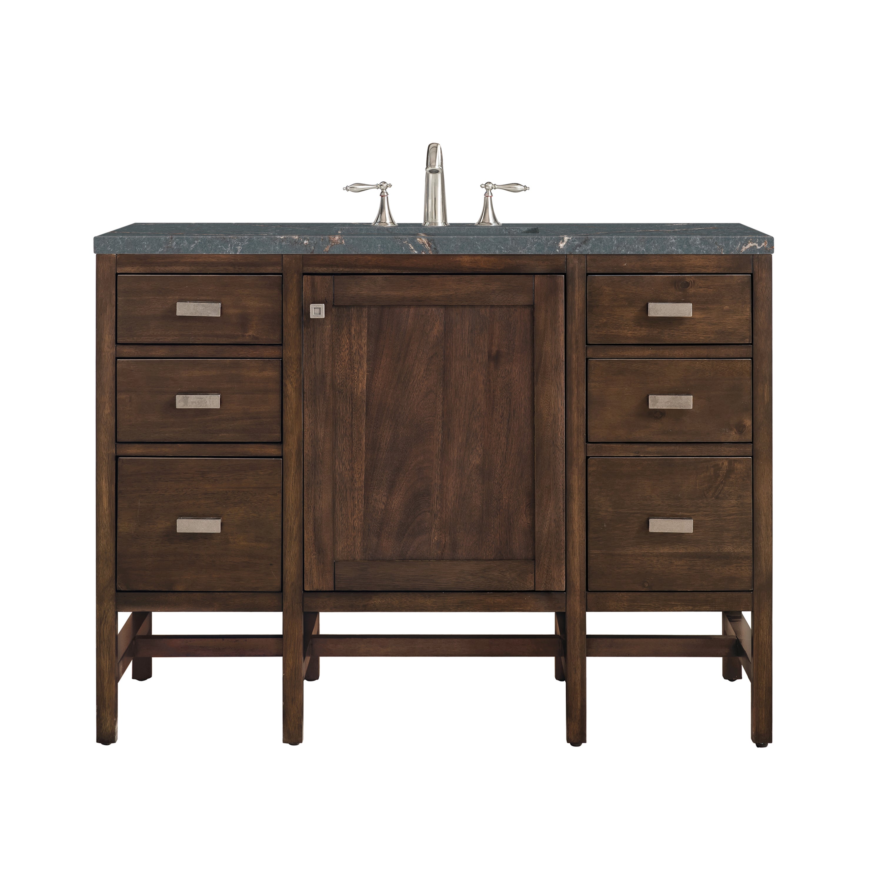 James Martin Addison 48" Single Vanity in Mid-Century Acacia with 3cm Countertop