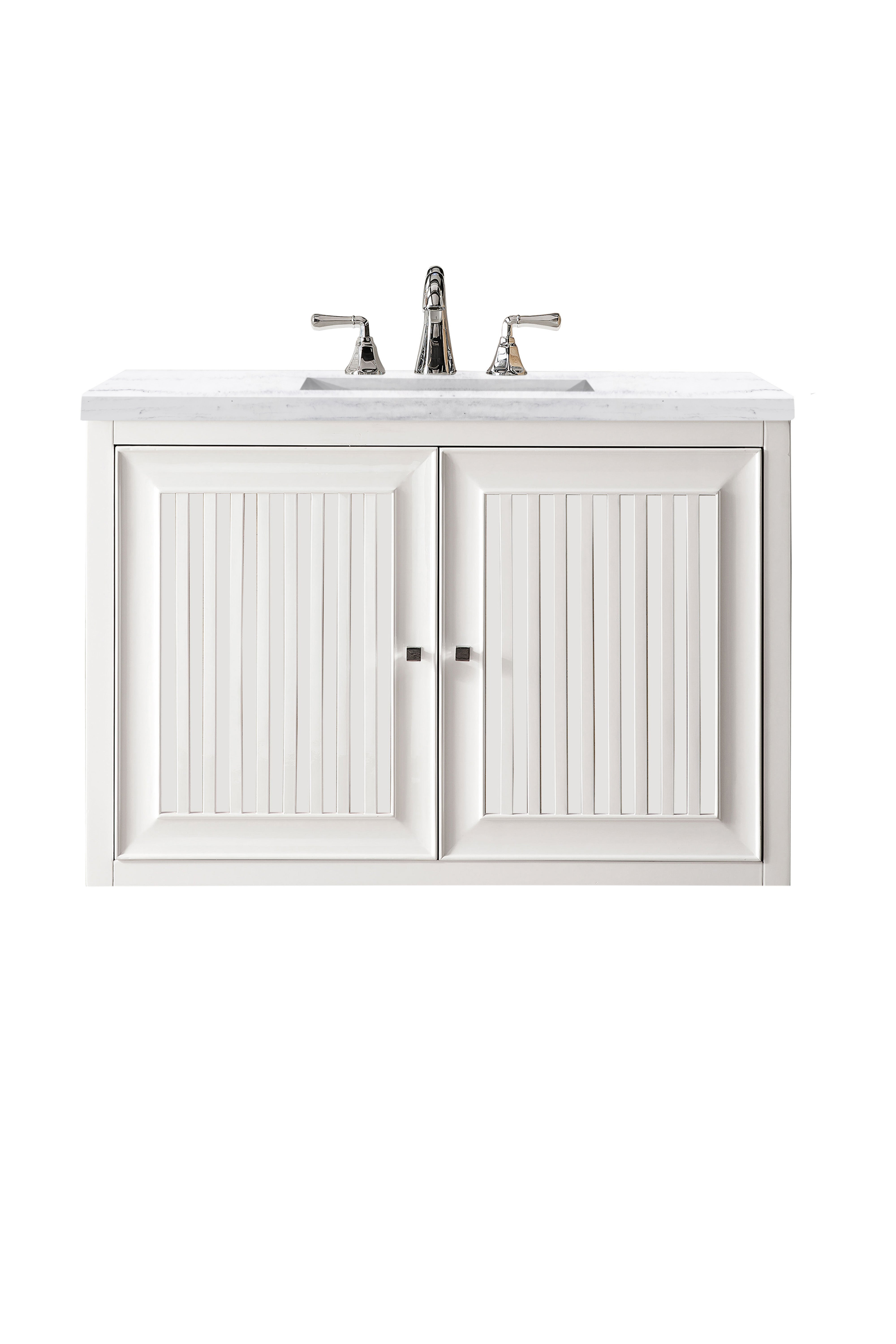 James Martin Athens 36" Single Vanity in Glossy White with 3cm Countertop