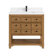 James Martin Malibu 36" Single Vanity in Amber Birch with 3cm Countertop