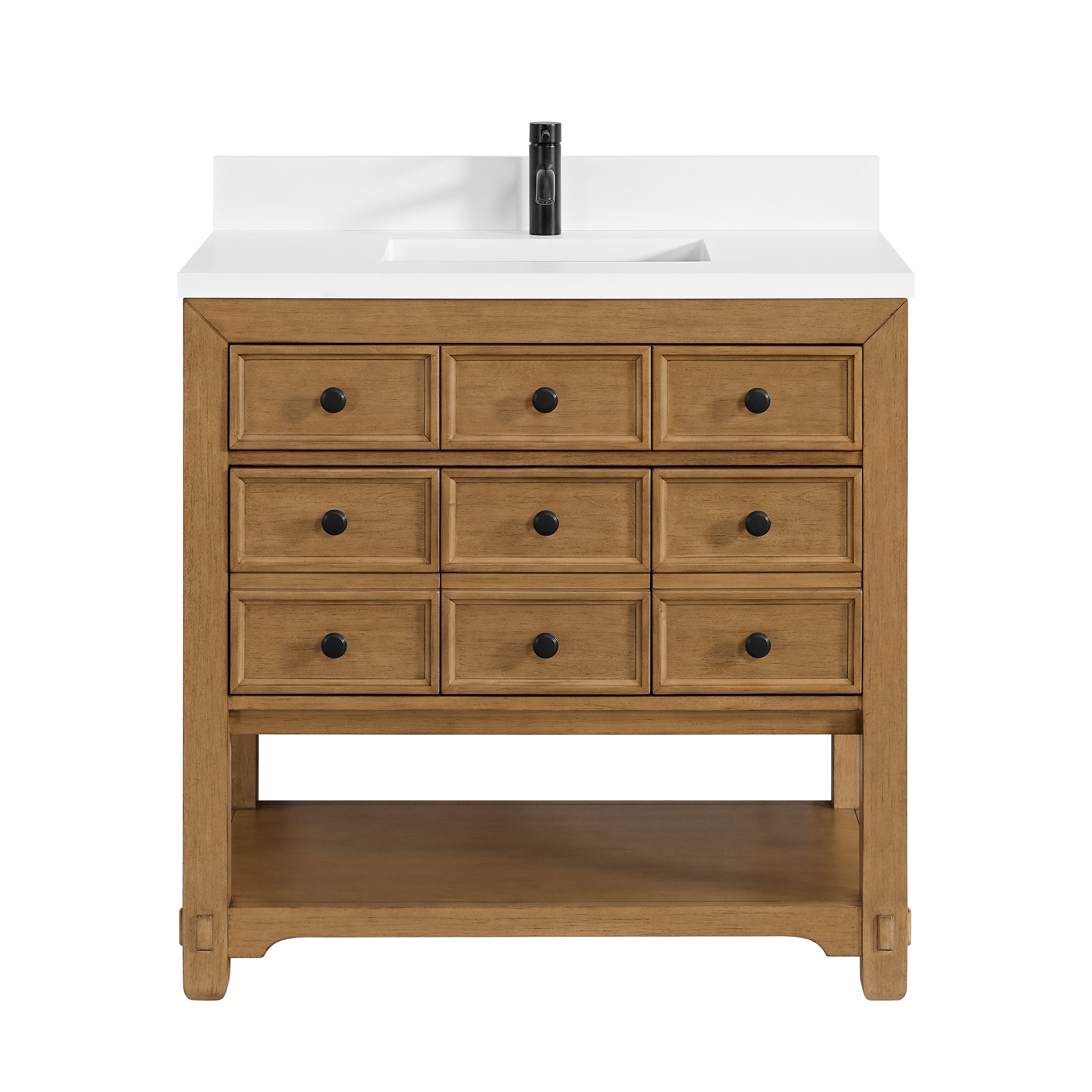 James Martin Malibu 36" Single Vanity in Amber Birch with 3cm Countertop