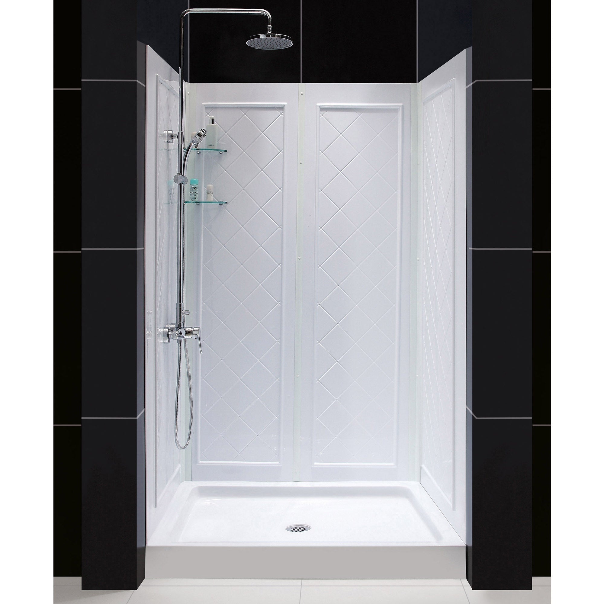 DreamLine QWALL-5 48" W Shower Base and Backwalls