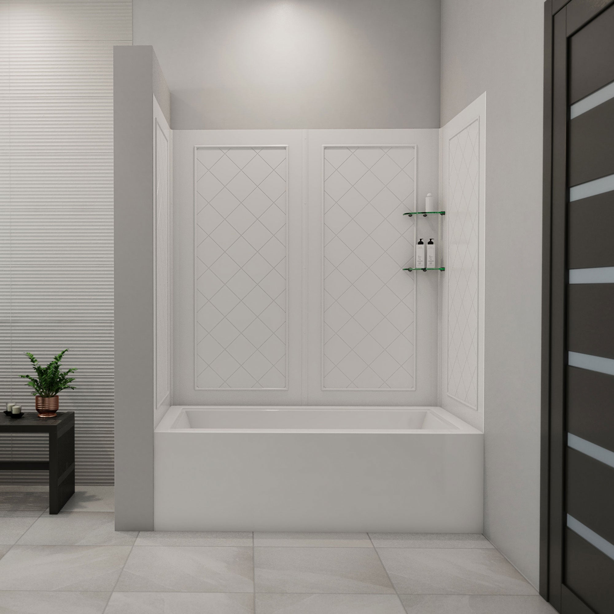 DreamLine QWALL-Tub 56-60" W Tub Backwalls Kit