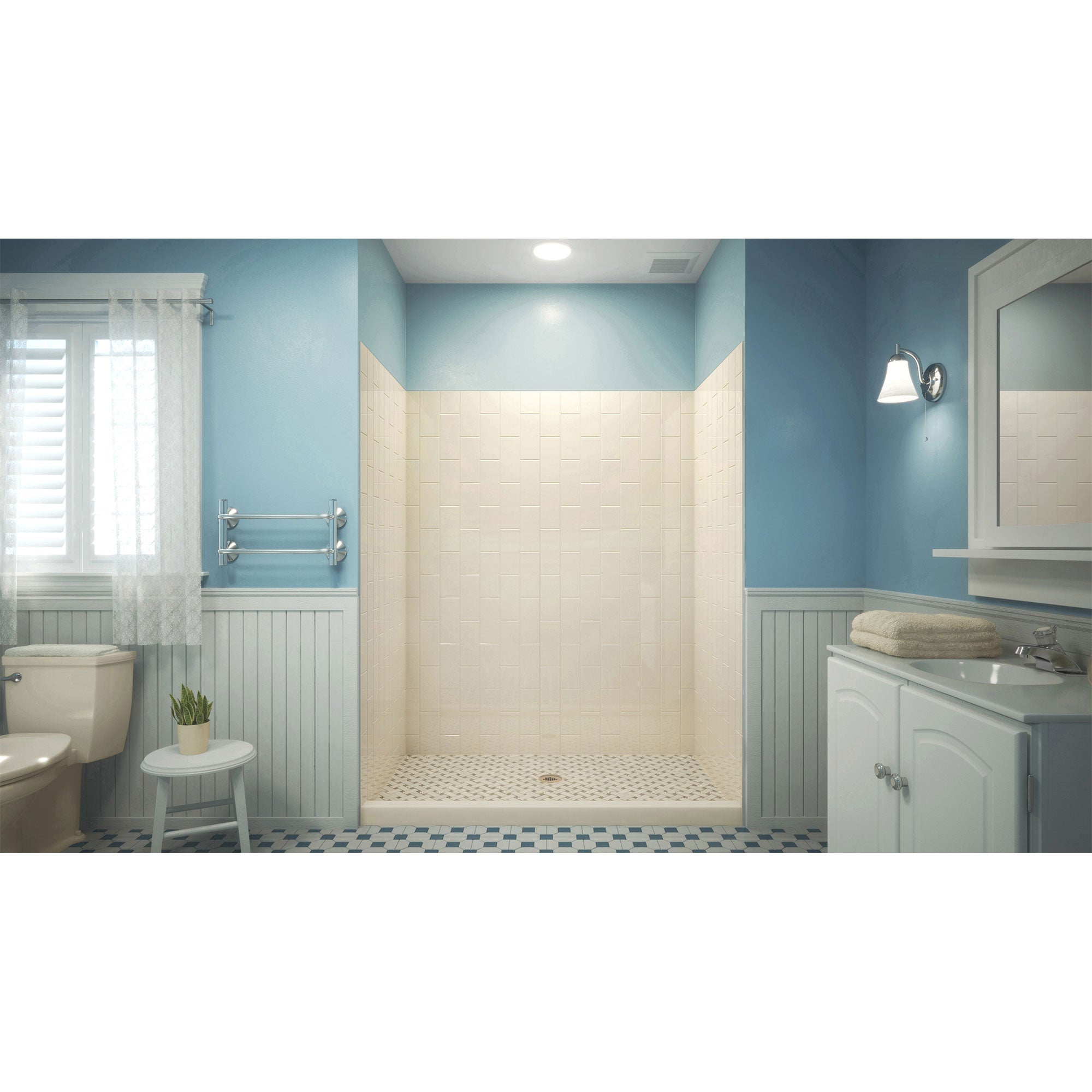 DreamLine QWALL-VS 50 - 54 inch W x 41 1/2 inch D x 76 inch H Acrylic Wall Kit