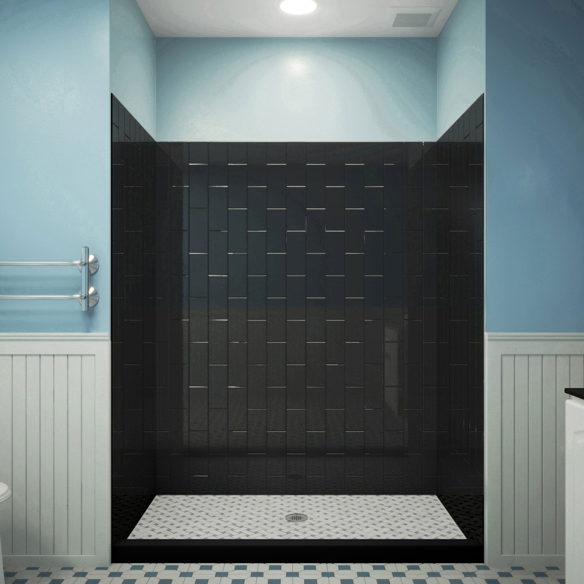 DreamLine QWALL-VS 50 - 54 inch W x 41 1/2 inch D x 76 inch H Acrylic Wall Kit