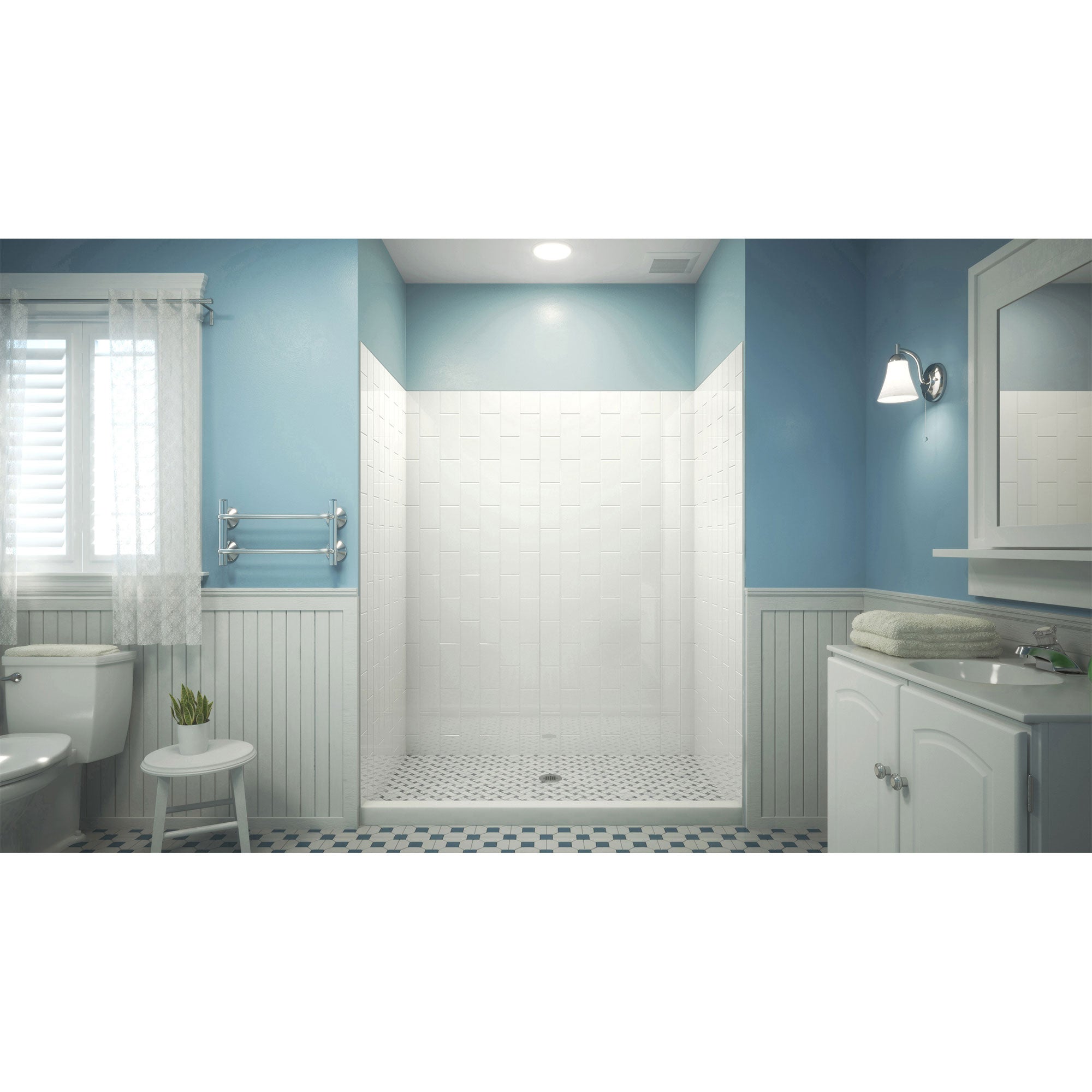 DreamLine QWALL-VS 50 - 54 inch W x 41 1/2 inch D x 76 inch H Acrylic Wall Kit