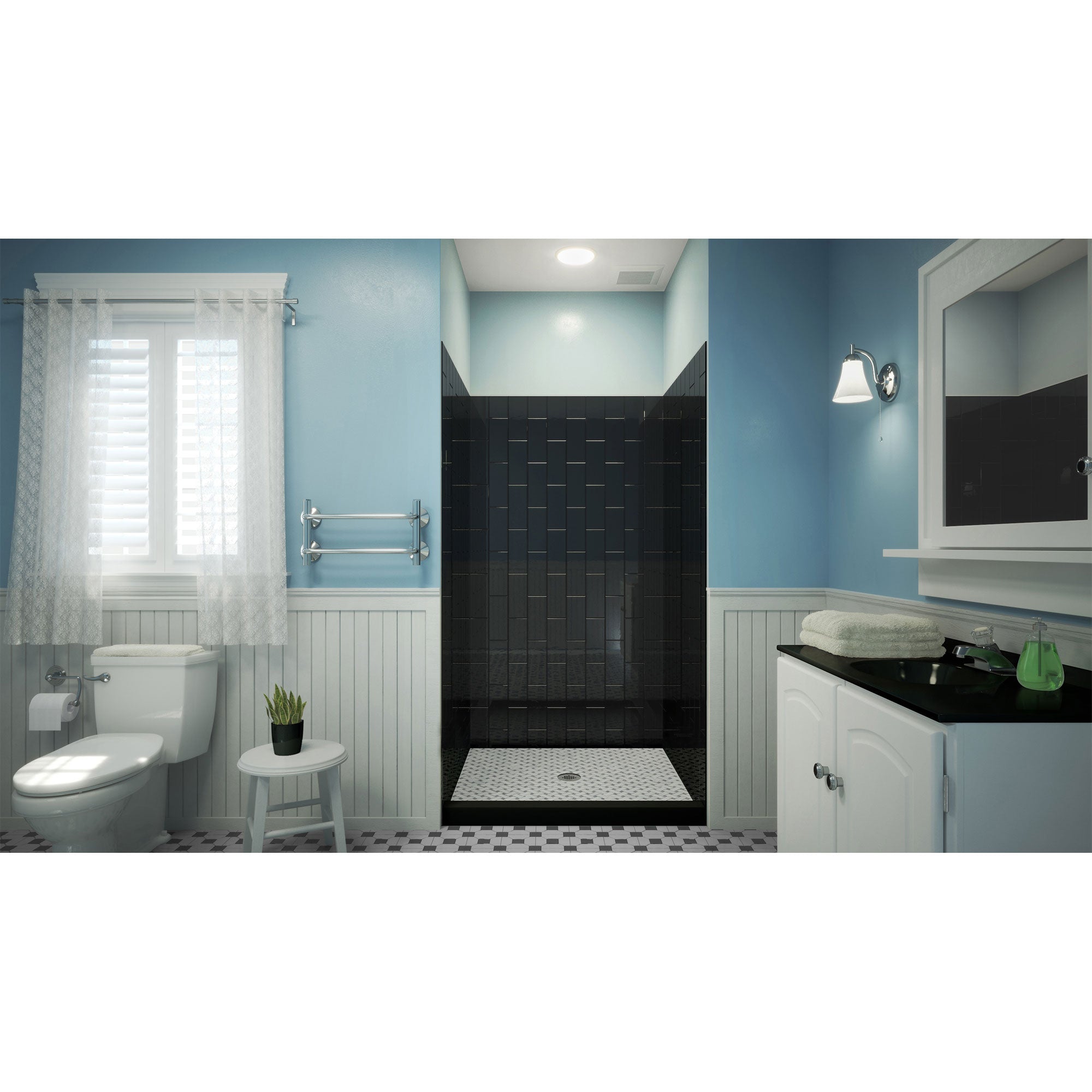 DreamLine QWALL-VS 44 - 48 inch W x 41 1/2 inch D x 76 inch H Acrylic Wall Kit