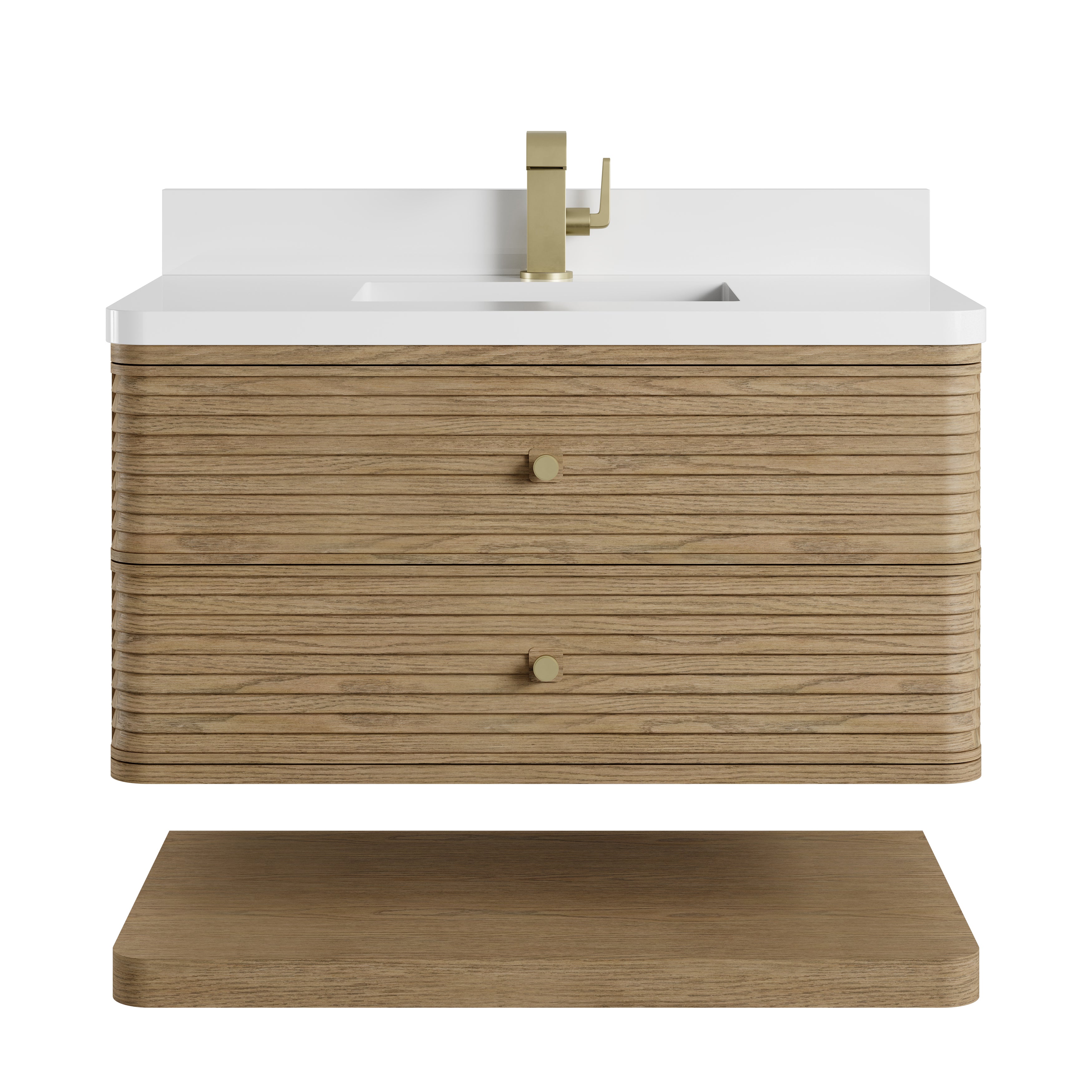James Martin Allamari 36" Single Vanity in Dune Mist with 3cm Countertop