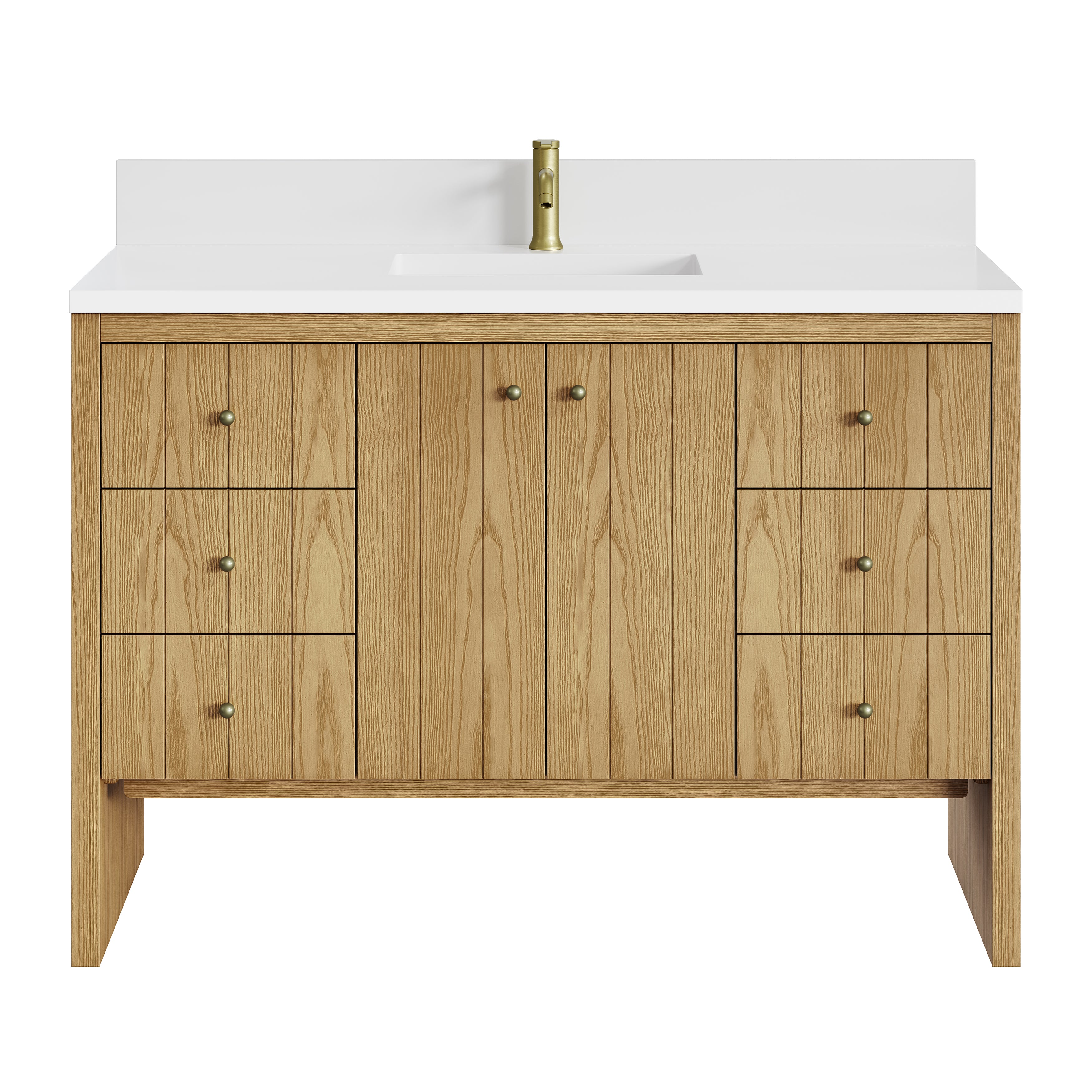 James Martin Hudson 48" Single Vanity in Light Natural Oak with 3cm Countertop