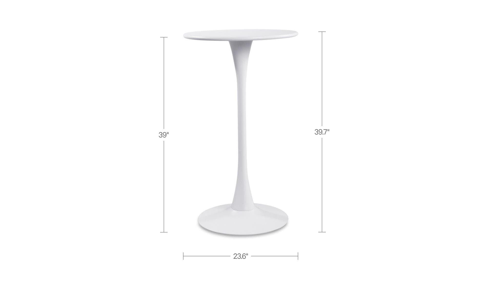 Moes Gage Outdoor Bar Table White QX-1021