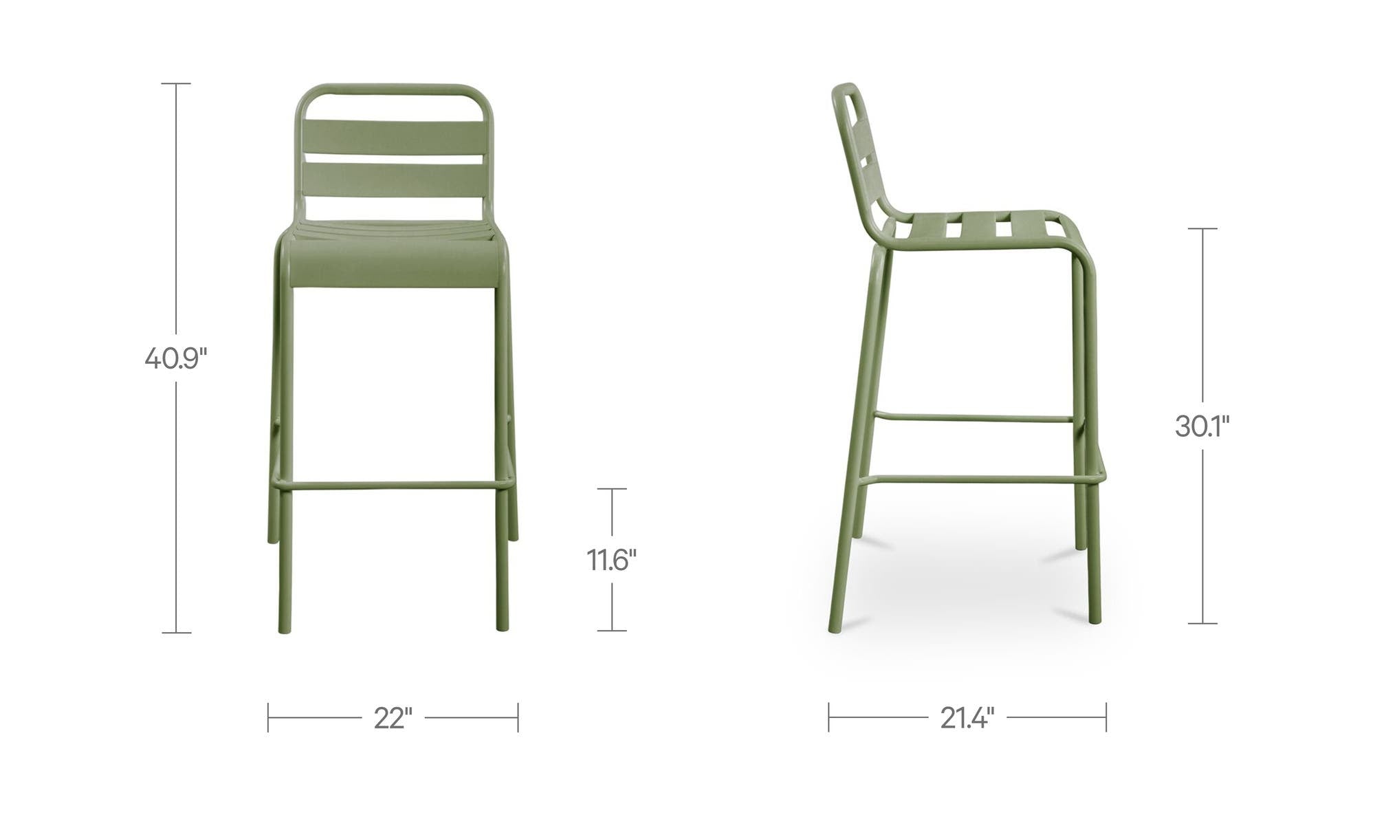 Moes Kade Outdoor Bar Stool Set of Two QX-1022