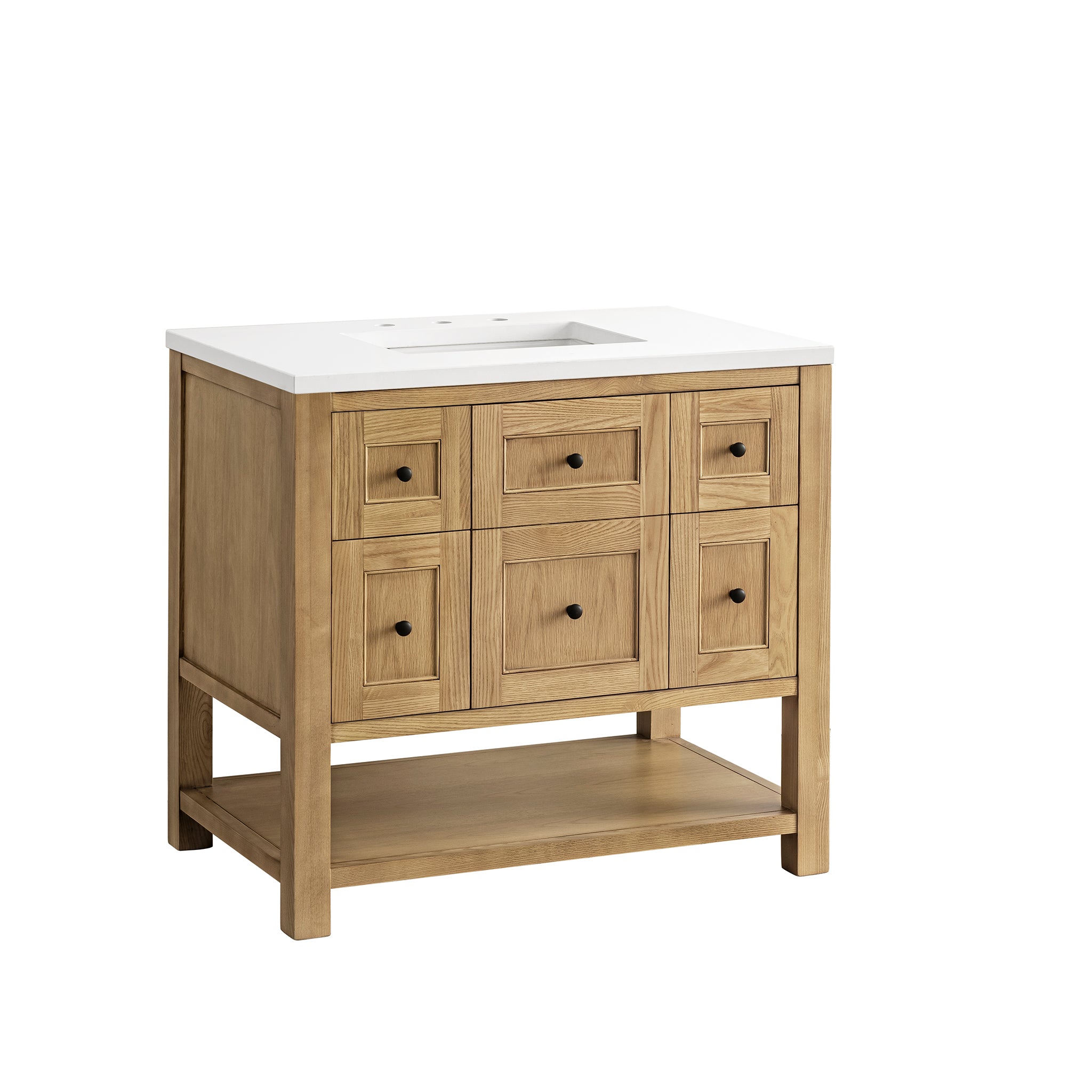 James Martin Breckenridge 36" Single Vanity in Light Natural Oak with 3cm Countertop