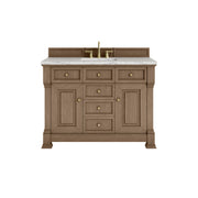 James Martin Brookfield 48" Single Vanity in Pecan with 3cm Countertop and FreePower Wireless Charger