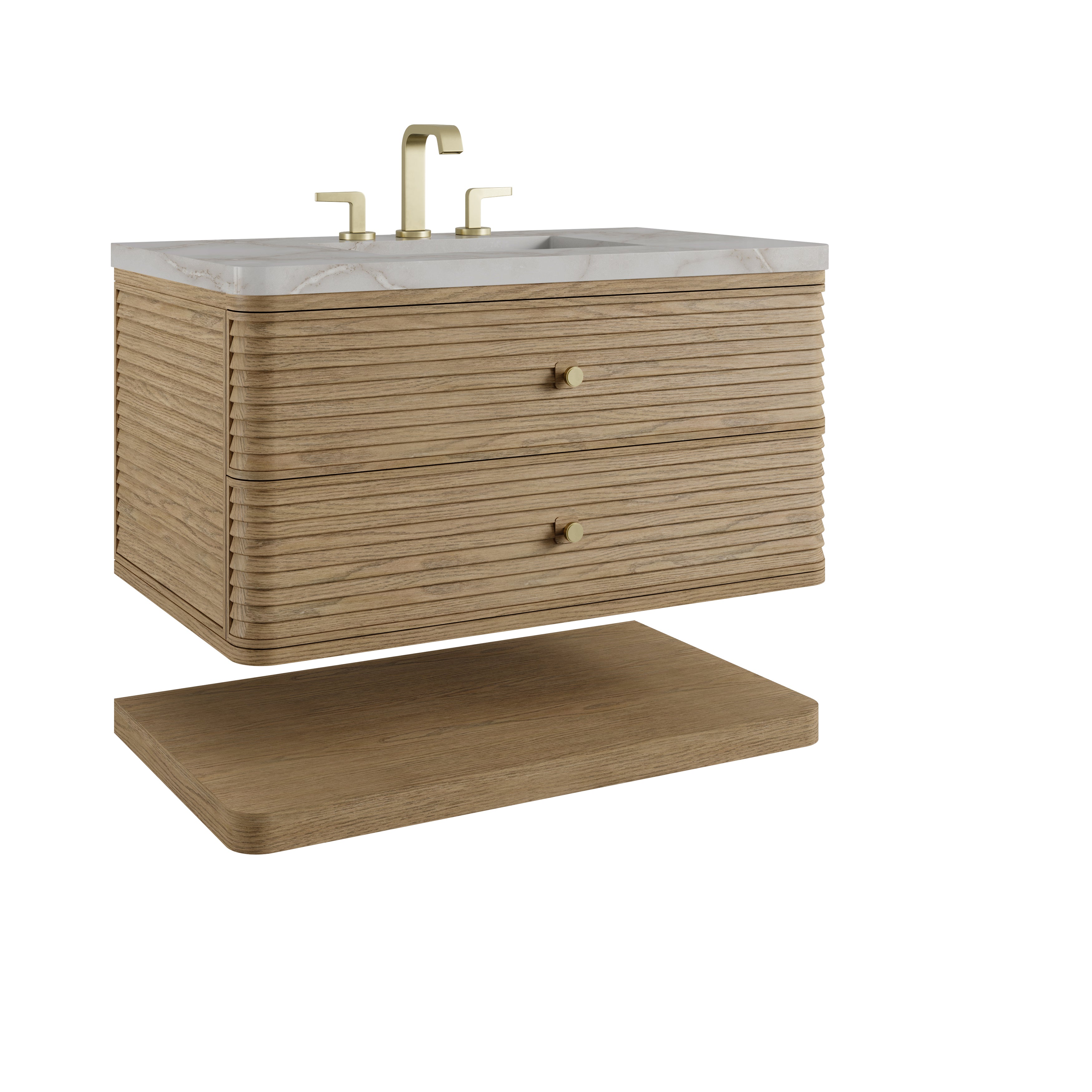 James Martin Allamari 36" Single Vanity in Dune Mist with 3cm Countertop