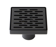 ALFI brand ABSD55C 5" x 5" Square Stainless Steel Shower Drain with Groove Holes
