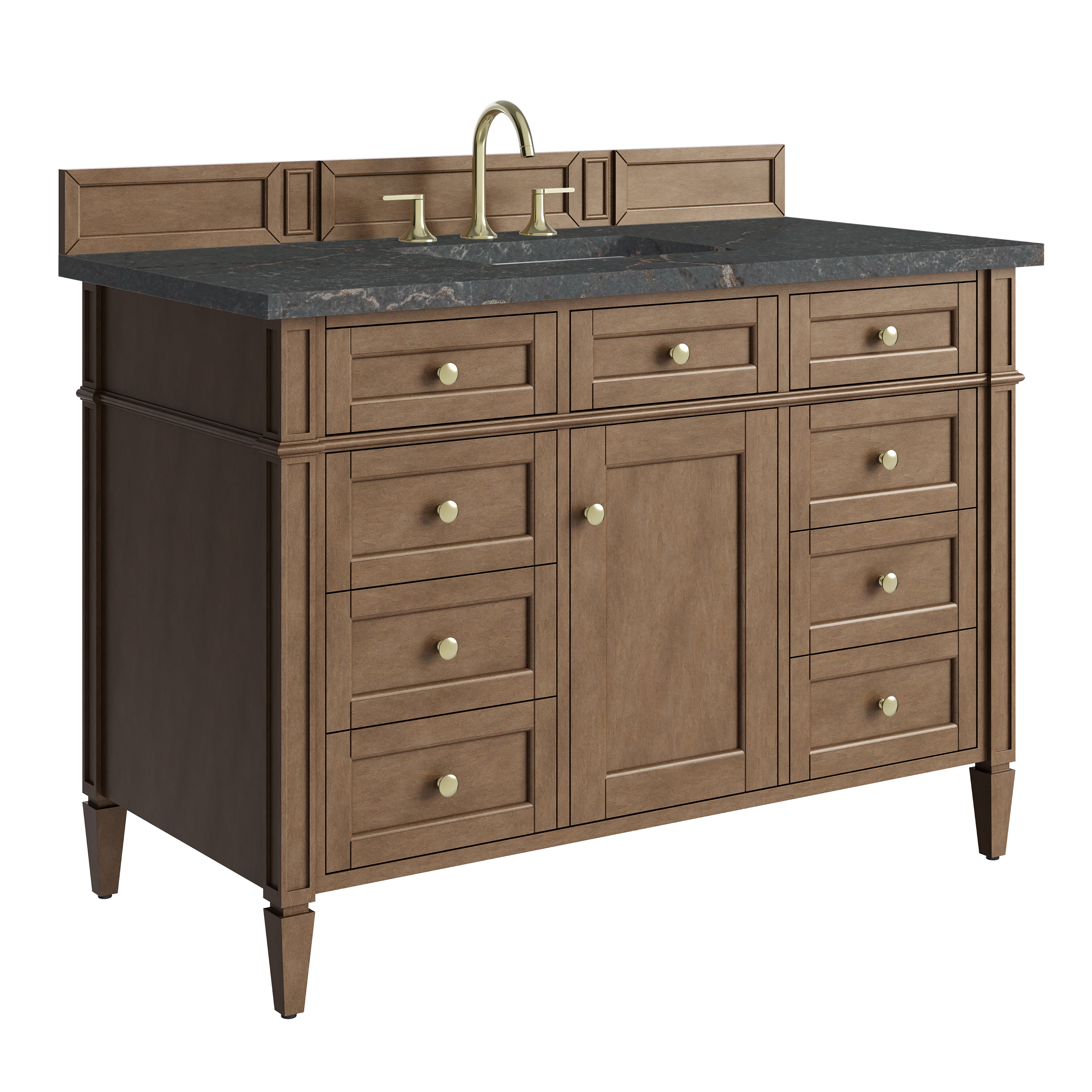 James Martin Brittany 48" Single Vanity in Pecan with 3cm Countertop