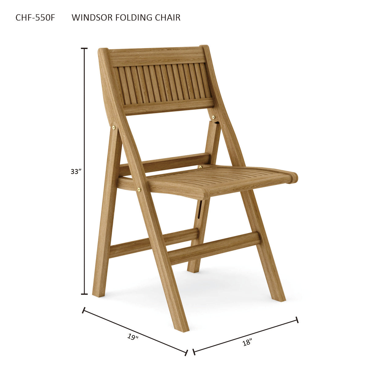 Windsor Folding Chair (2-Pc)