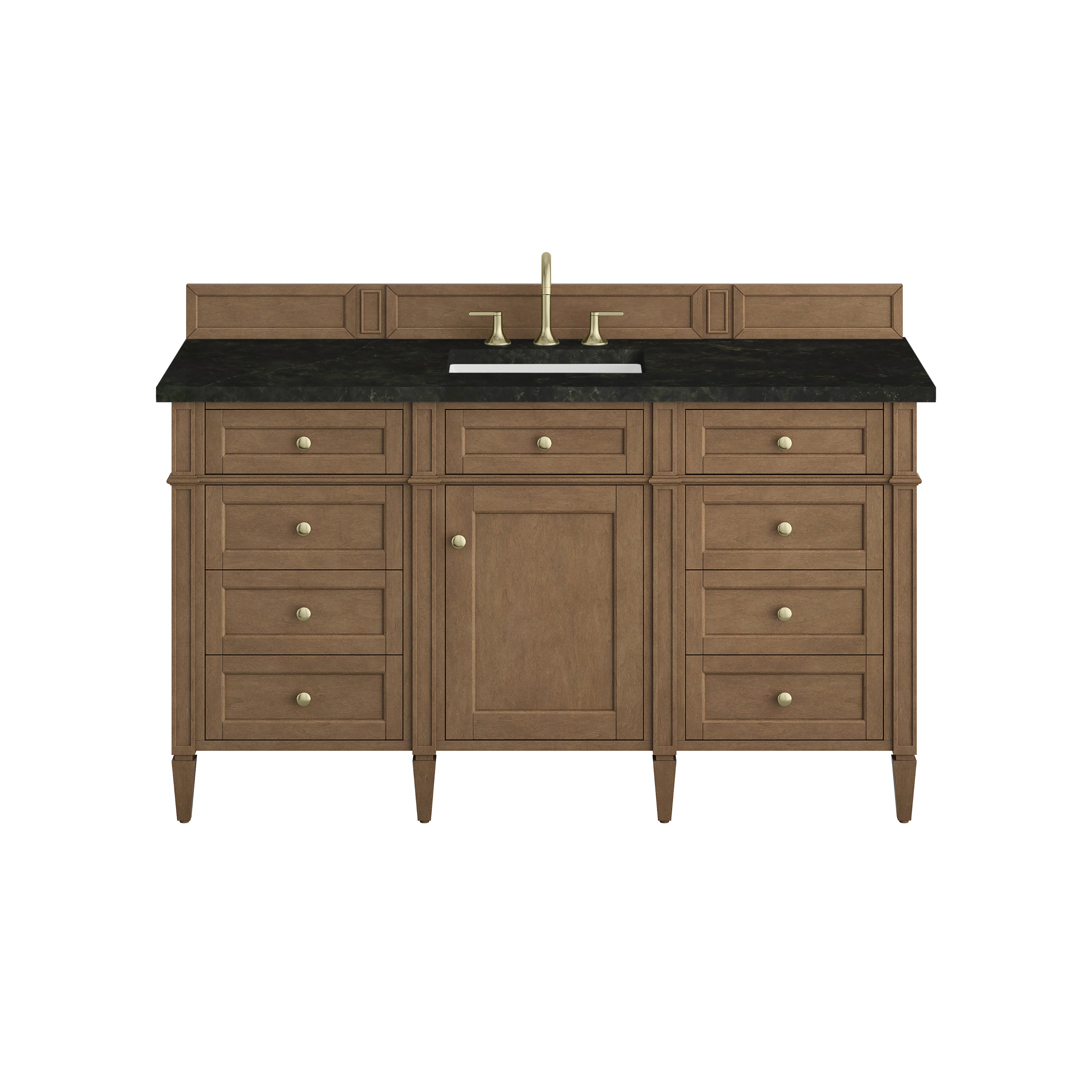 James Martin Brittany 60" Single Vanity in Pecan with 3cm Countertop